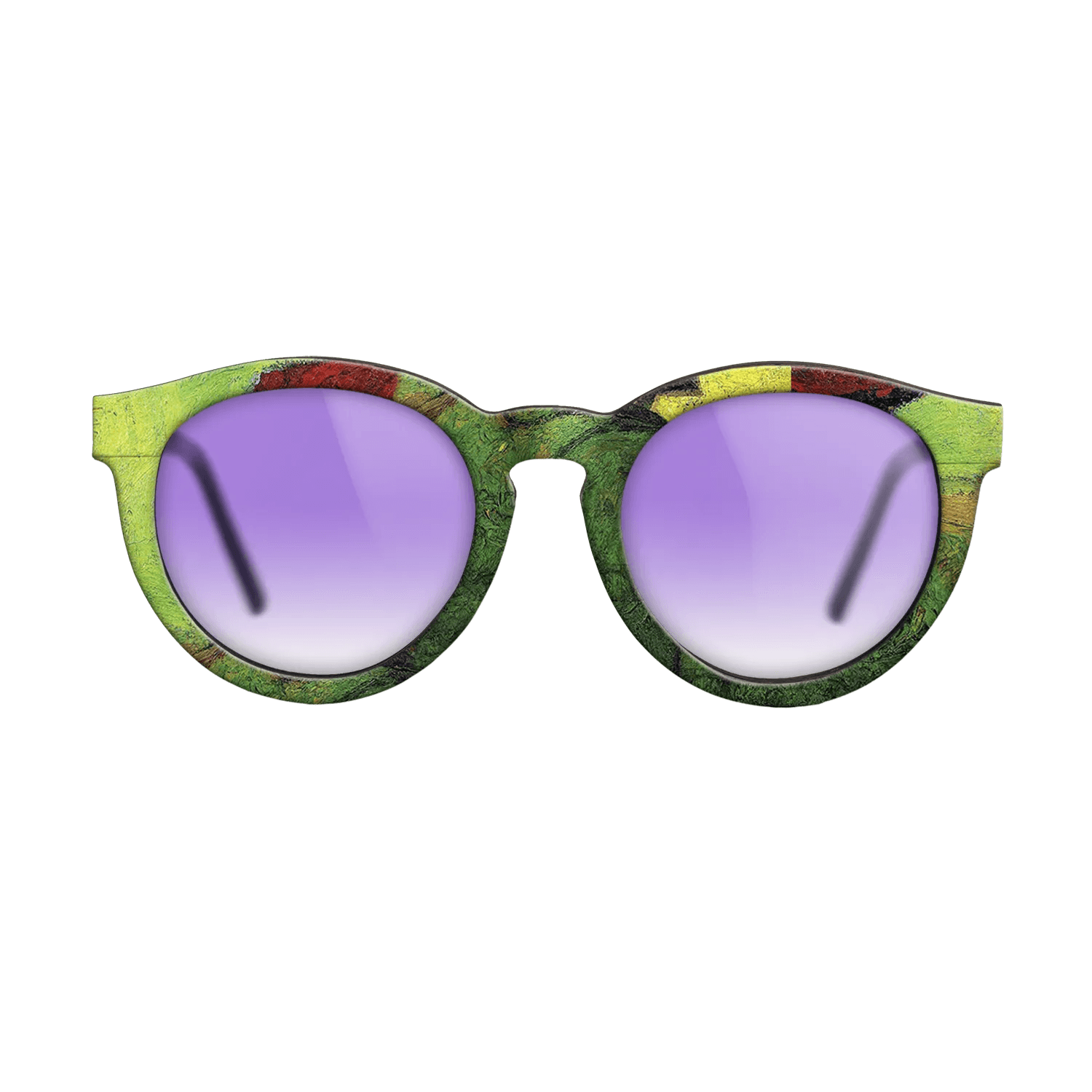 Oil Painting on Straight Grain Walnut: Rococo - Paul Gauguin (Man in a Red Beret), 1888 - Vincent van Gogh - The Rebel - Round - 717 - SIRIS wood optic