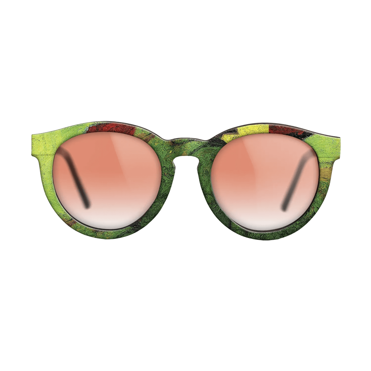 Oil Painting on Straight Grain Walnut: Rococo - Paul Gauguin (Man in a Red Beret), 1888 - Vincent van Gogh - The Rebel - Round - 717 - SIRIS wood optic