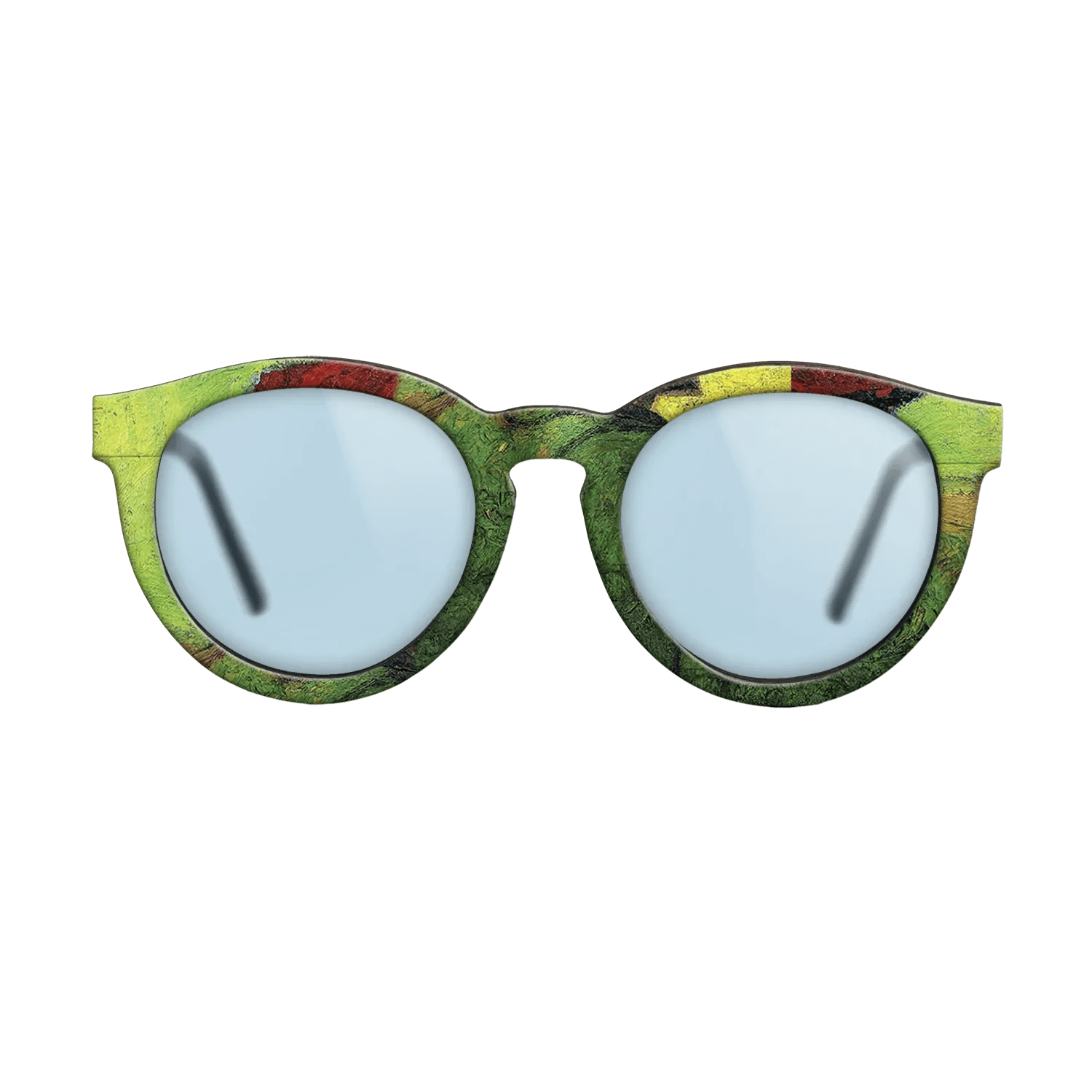 Oil Painting on Straight Grain Walnut: Rococo - Paul Gauguin (Man in a Red Beret), 1888 - Vincent van Gogh - The Rebel - Round - 717 - SIRIS wood optic