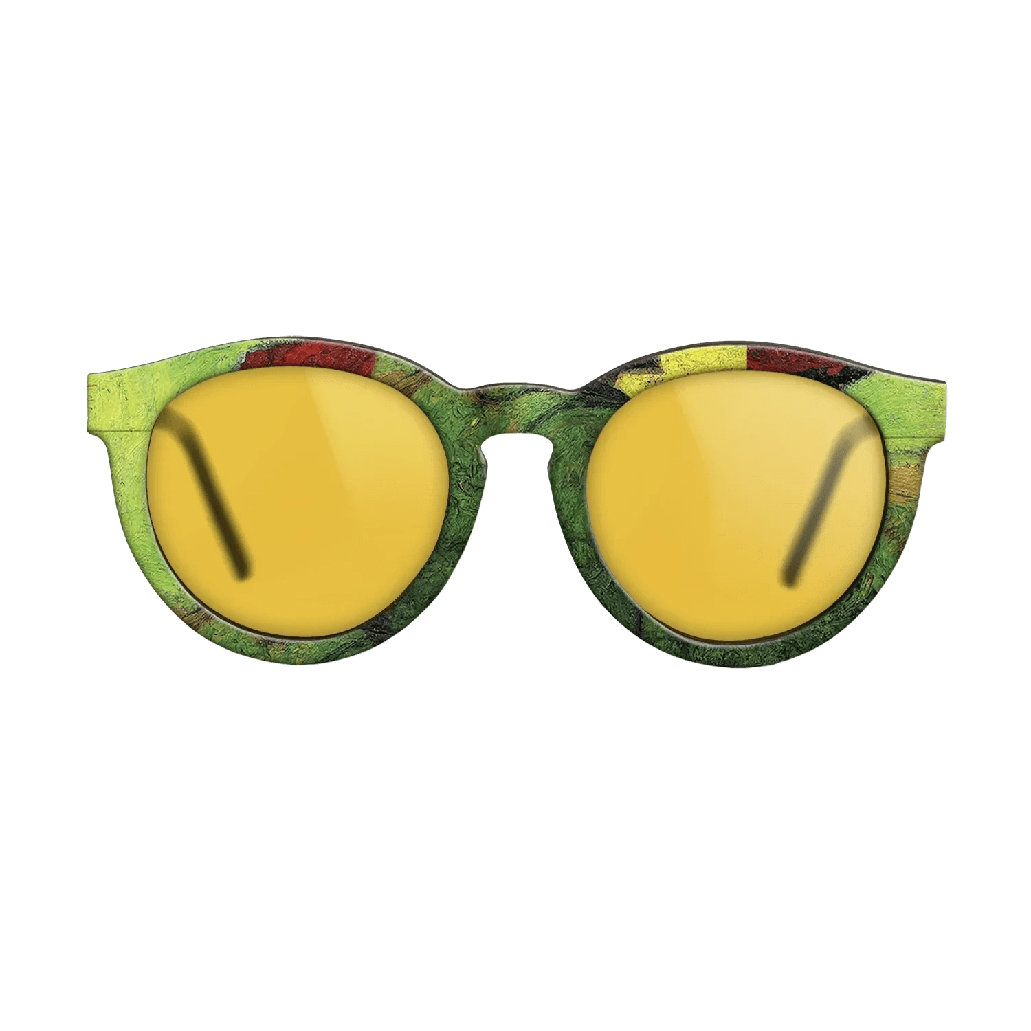 Oil Painting on Straight Grain Walnut: Rococo - Paul Gauguin (Man in a Red Beret), 1888 - Vincent van Gogh - The Rebel - Round - 717 - SIRIS wood optic