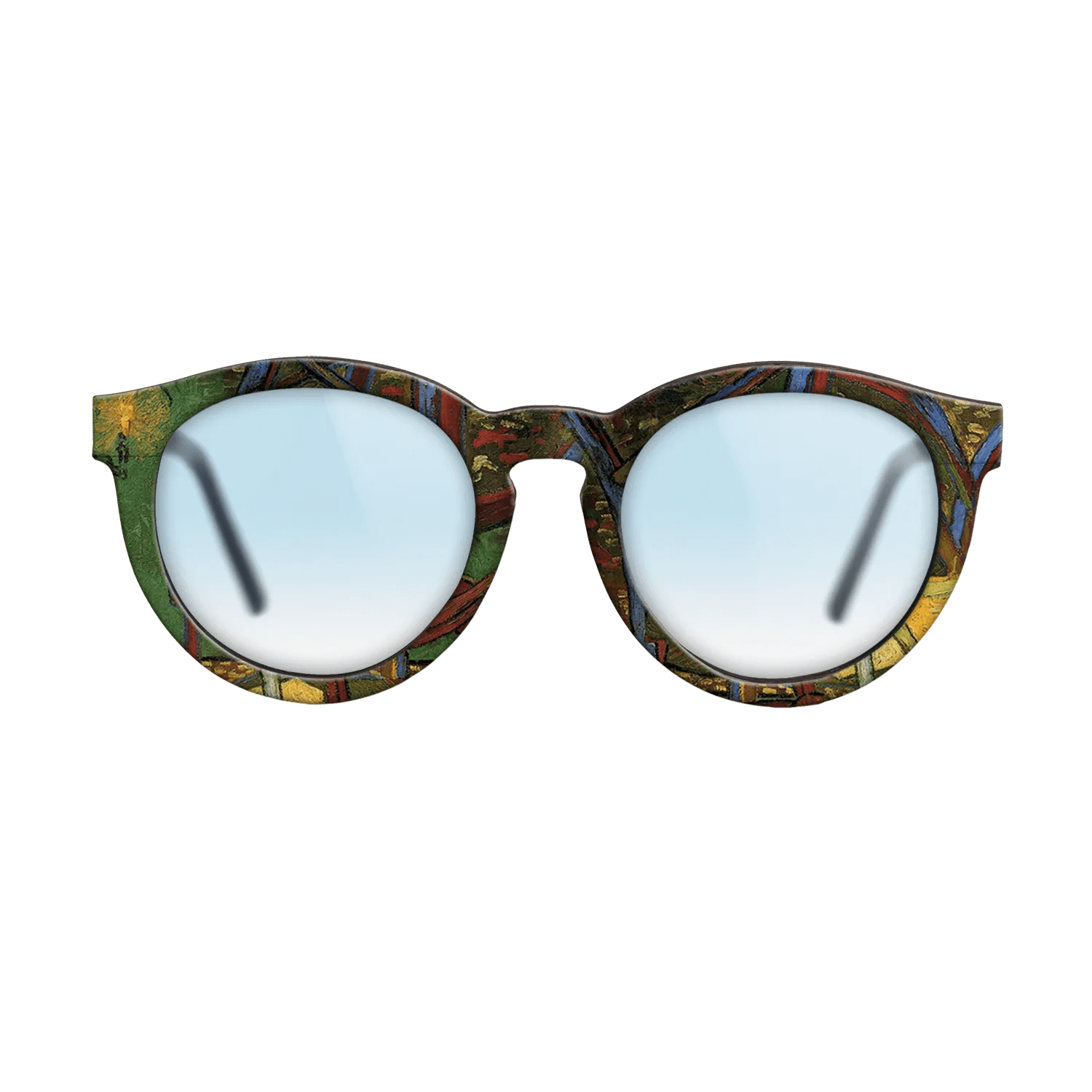 Oil Painting on Straight Grain Walnut: Rococo - Paul Gauguin's Armchair, 1888 - Vincent van Gogh - The Rebel - Round - 838 - SIRIS wood optic