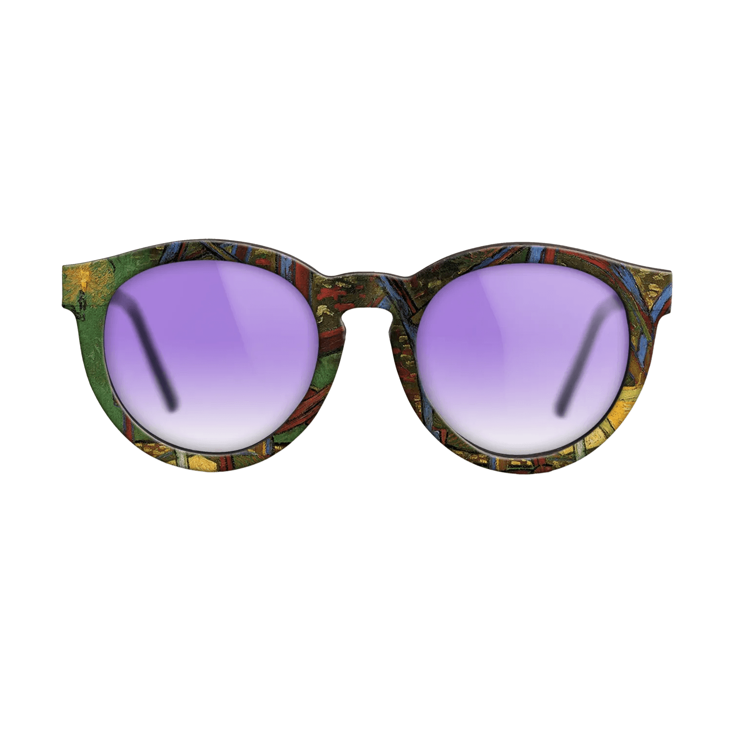 Oil Painting on Straight Grain Walnut: Rococo - Paul Gauguin's Armchair, 1888 - Vincent van Gogh - The Rebel - Round - 838 - SIRIS wood optic