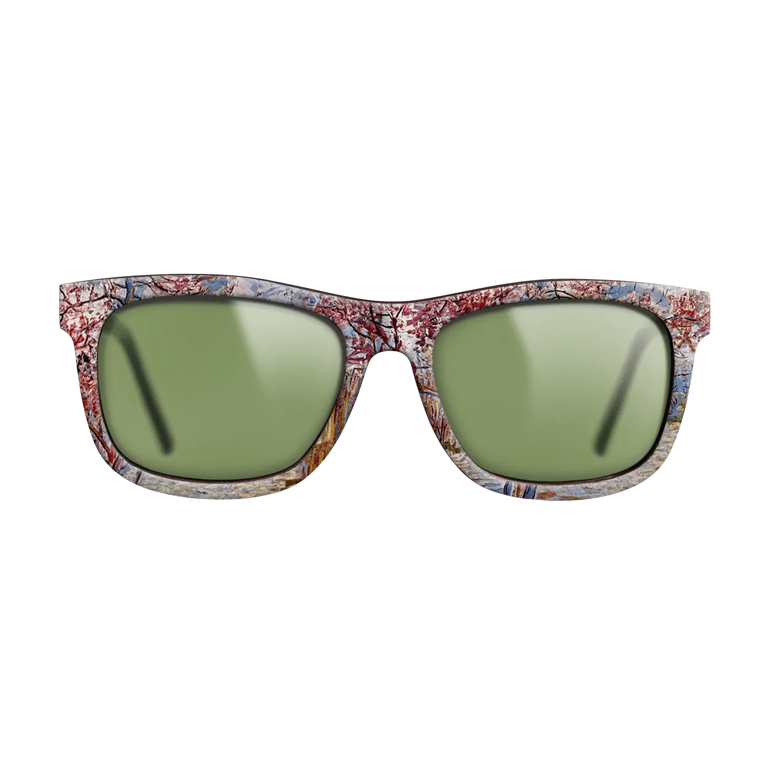 Oil Painting on Straight Grain Walnut: Rococo - Peach Tree in Bloom (in memory of Mauve), 1888 - Vincent van Gogh - The Hero - Square - 1119 - SIRIS wood optic