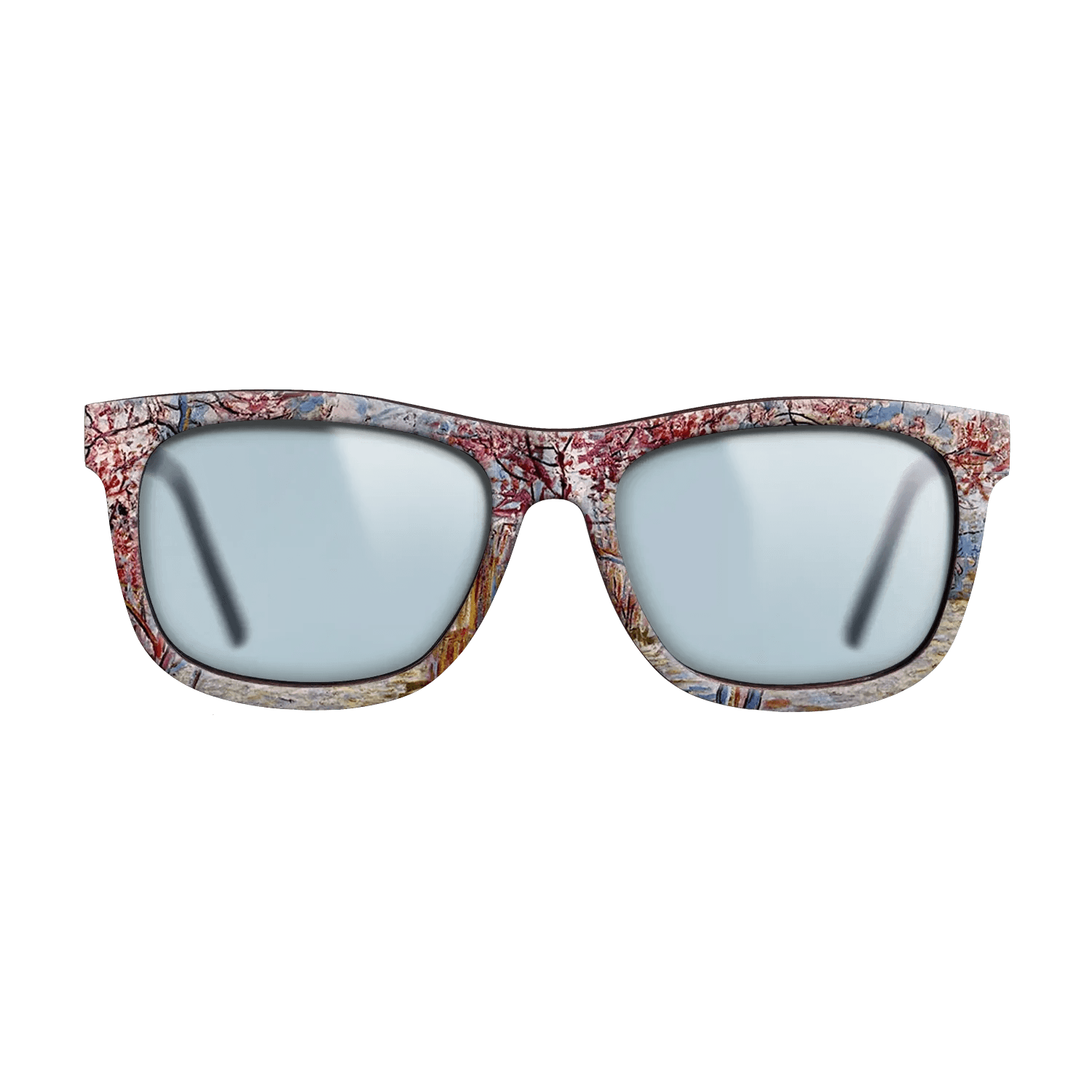 Oil Painting on Straight Grain Walnut: Rococo - Peach Tree in Bloom (in memory of Mauve), 1888 - Vincent van Gogh - The Hero - Square - 1119 - SIRIS wood optic