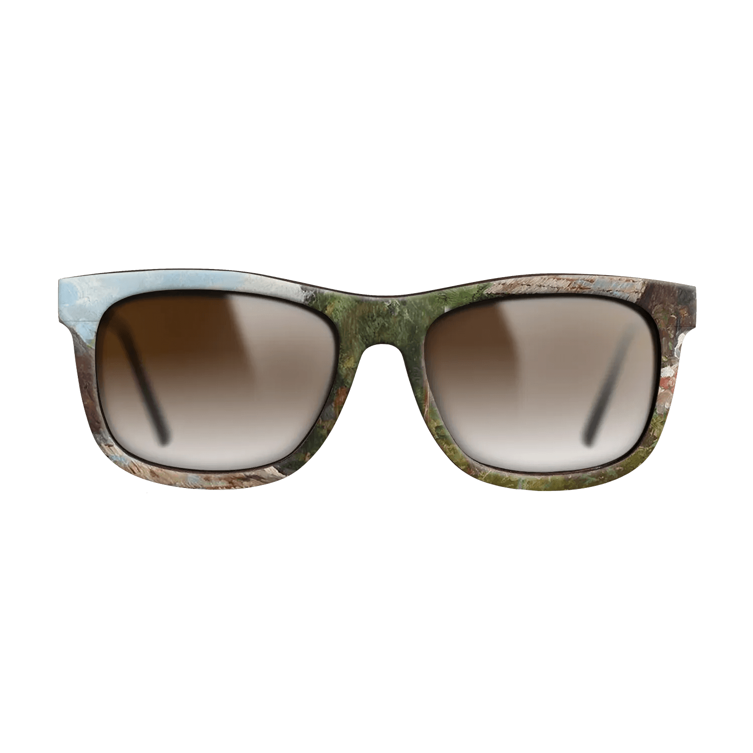 Oil Painting on Straight Grain Walnut: Rococo - Peasant Woman with Flowers, 1905 - Nicolae Vermont - The Hero - Square - 873 - SIRIS wood optic