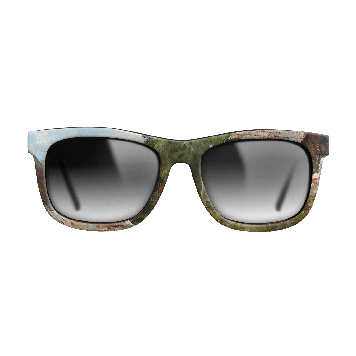 Oil Painting on Straight Grain Walnut: Rococo - Peasant Woman with Flowers, 1905 - Nicolae Vermont - The Hero - Square - 873 - SIRIS wood optic