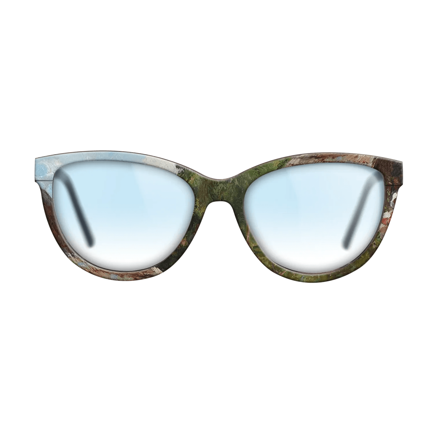 Oil Painting on Straight Grain Walnut: Rococo - Peasant Woman with Flowers, 1905 - Nicolae Vermont - The Maiden - Cat - 873 - SIRIS wood optic