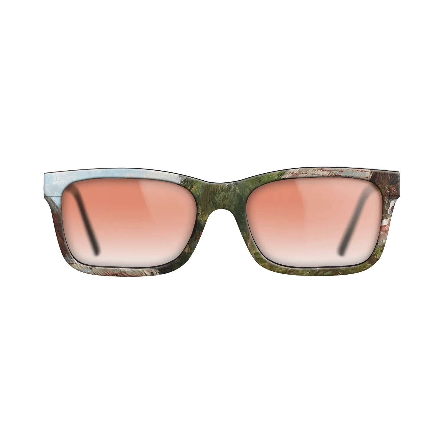 Oil Painting on Straight Grain Walnut: Rococo - Peasant Woman with Flowers, 1905 - Nicolae Vermont - The Sage - Rectangle - 873 - SIRIS wood optic