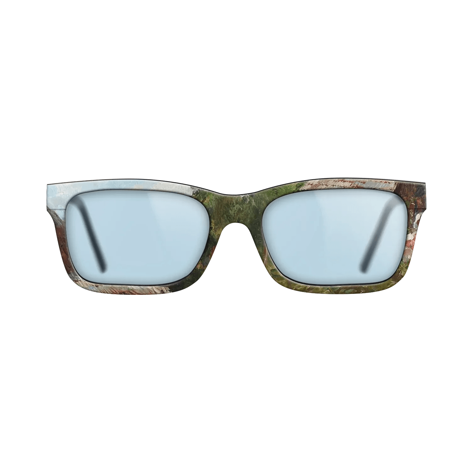 Oil Painting on Straight Grain Walnut: Rococo - Peasant Woman with Flowers, 1905 - Nicolae Vermont - The Sage - Rectangle - 873 - SIRIS wood optic