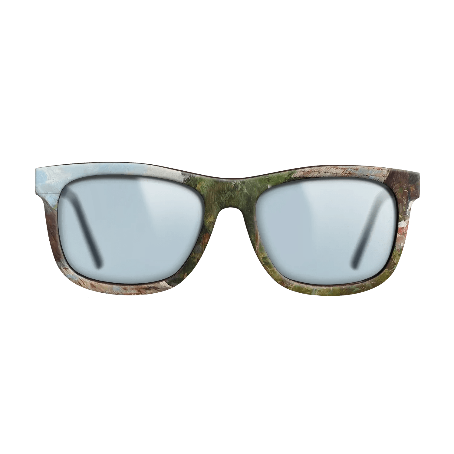 Oil Painting on Straight Grain Walnut: Rococo - Peasant Woman with Flowers, 1905 - Nicolae Vermont - The Hero - Square - 873 - SIRIS wood optic