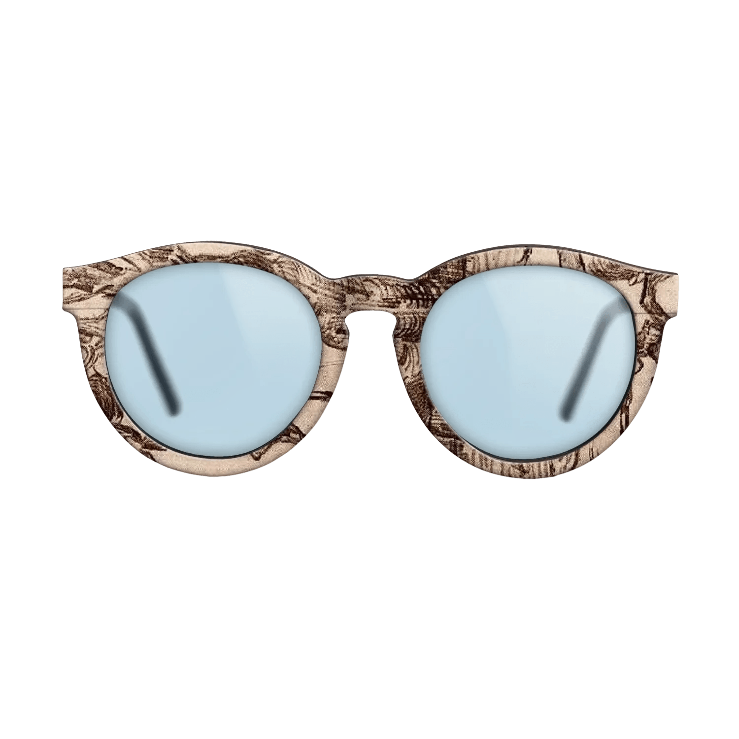 Oil Painting on Straight Grain Walnut: Rococo - Pine Trees Seen against the Wall of the Asylum, 1889 - Vincent van Gogh - The Rebel - Round - 1651 - SIRIS wood optic