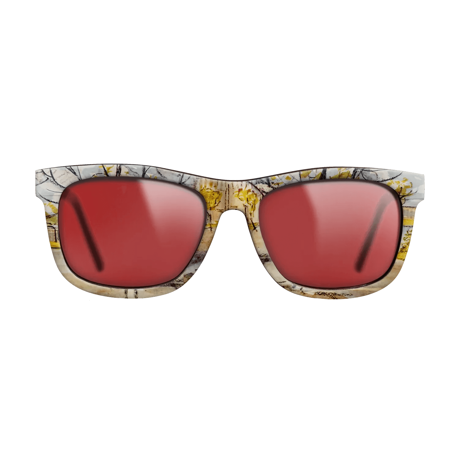 Oil Painting on Straight Grain Walnut: Rococo - Pink Peach Trees, 1888 - Vincent van Gogh - The Hero - Square - 1559 - SIRIS wood optic