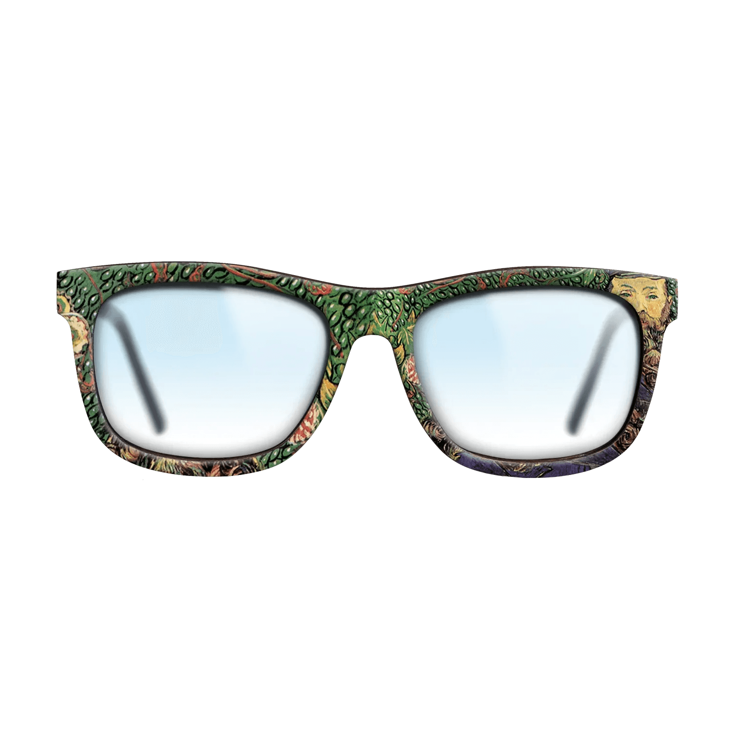 Oil Painting on Straight Grain Walnut: Rococo - Portrait of the postman Joseph Roulin, 1889 - Vincent van Gogh - The Hero - Square - 1076 - SIRIS wood optic