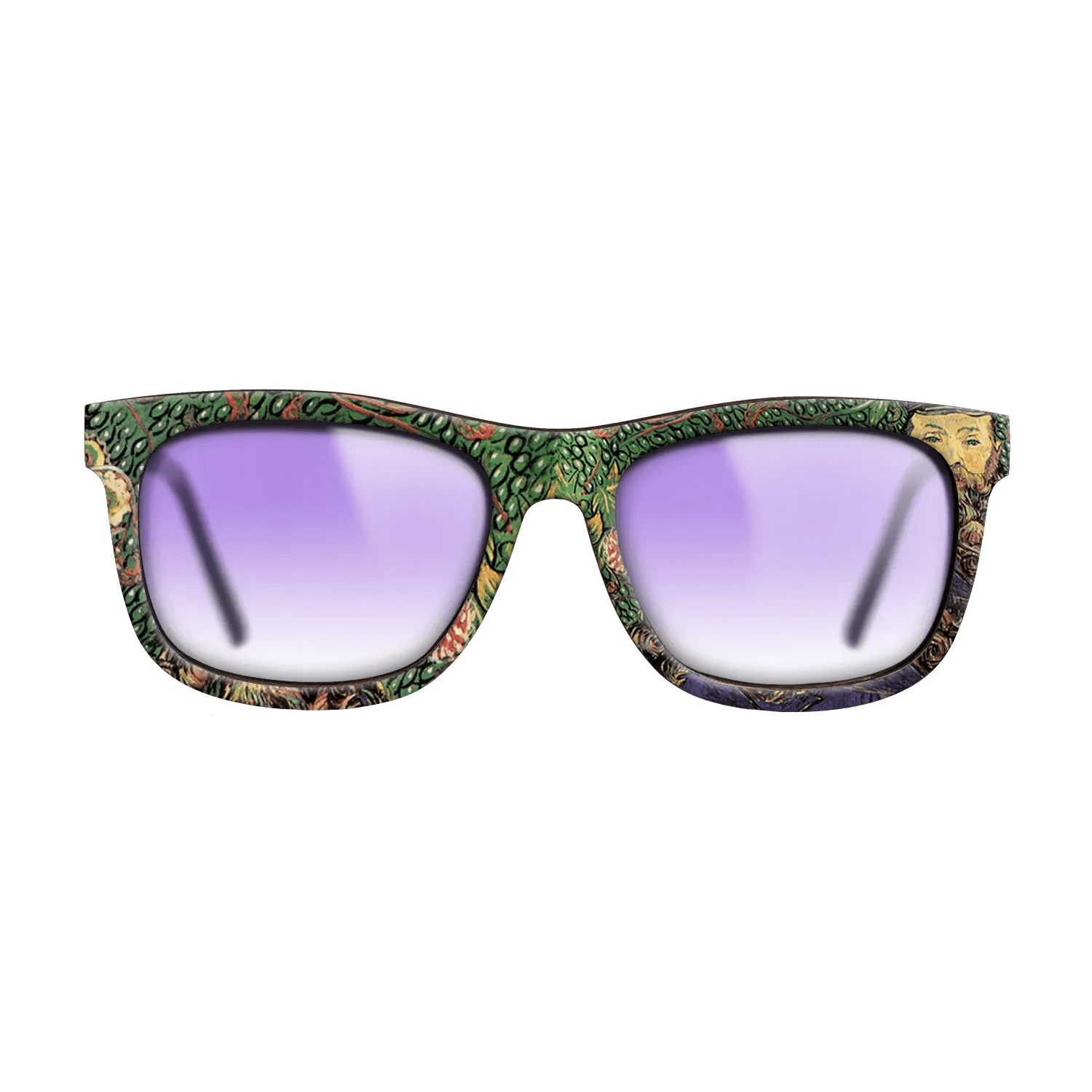 Oil Painting on Straight Grain Walnut: Rococo - Portrait of the postman Joseph Roulin, 1889 - Vincent van Gogh - The Hero - Square - 1076 - SIRIS wood optic