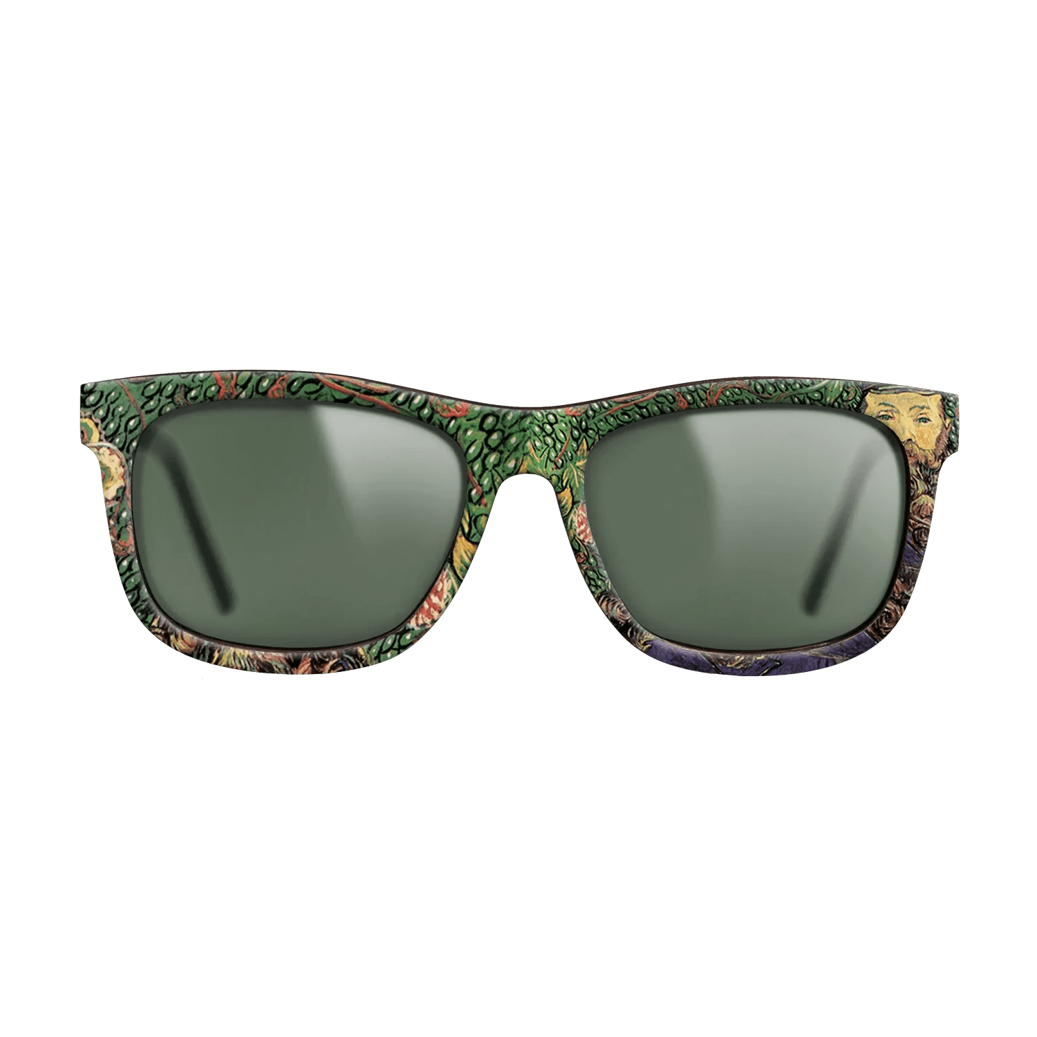 Oil Painting on Straight Grain Walnut: Rococo - Portrait of the postman Joseph Roulin, 1889 - Vincent van Gogh - The Hero - Square - 1076 - SIRIS wood optic