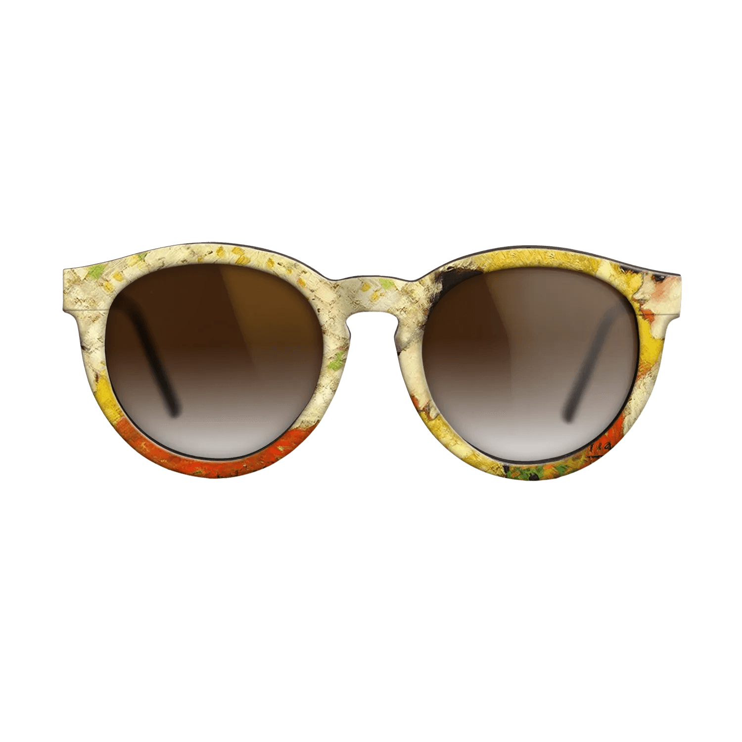 Oil Painting on Straight Grain Walnut: Rococo - Profile of a young girl (Girl with red flower in her hair), 1901 - Pablo Picasso - The Rebel - Round - 1935 - SIRIS wood optic