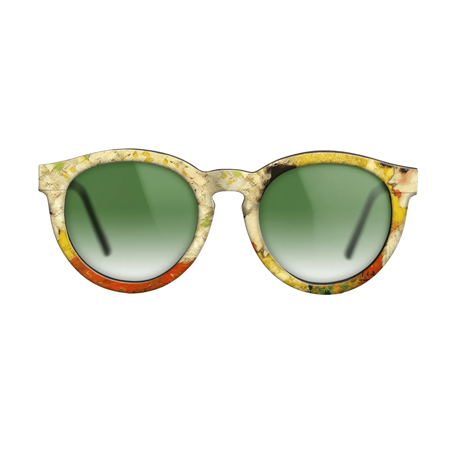 Oil Painting on Straight Grain Walnut: Rococo - Profile of a young girl (Girl with red flower in her hair), 1901 - Pablo Picasso - The Rebel - Round - 1935 - SIRIS wood optic