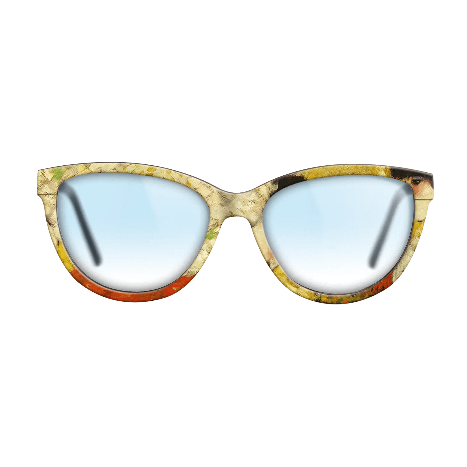 Oil Painting on Straight Grain Walnut: Rococo - Profile of a young girl (Girl with red flower in her hair), 1901 - Pablo Picasso - The Maiden - Cat - 1935 - SIRIS wood optic