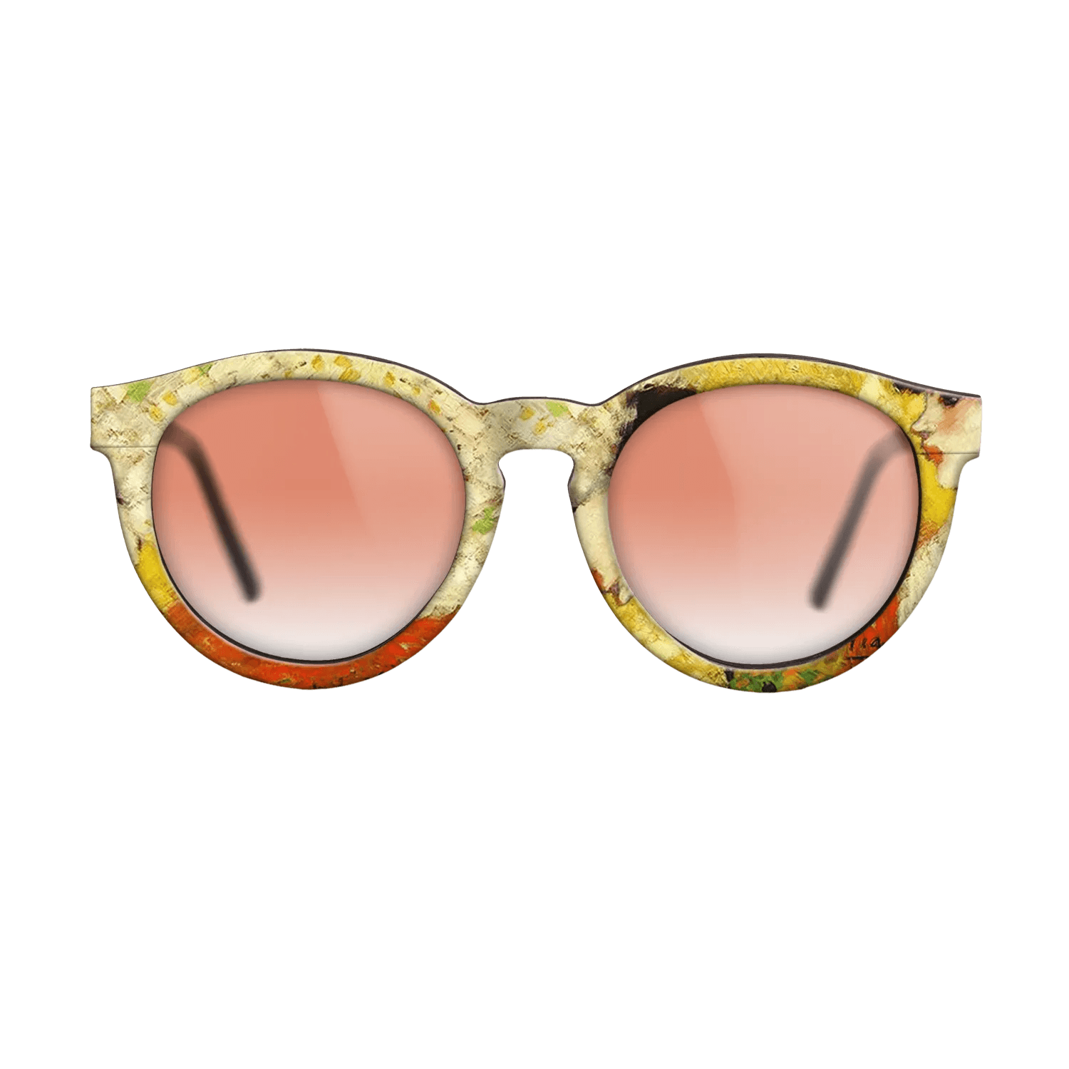 Oil Painting on Straight Grain Walnut: Rococo - Profile of a young girl (Girl with red flower in her hair), 1901 - Pablo Picasso - The Rebel - Round - 1935 - SIRIS wood optic