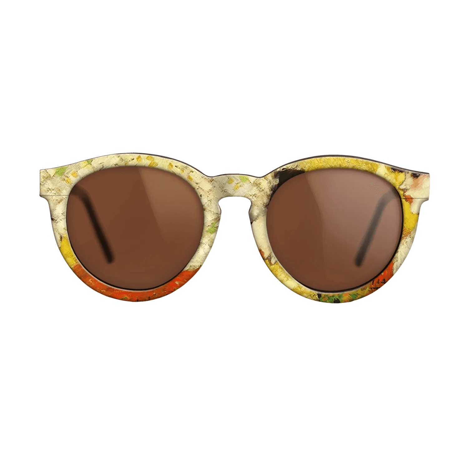 Oil Painting on Straight Grain Walnut: Rococo - Profile of a young girl (Girl with red flower in her hair), 1901 - Pablo Picasso - The Rebel - Round - 1935 - SIRIS wood optic