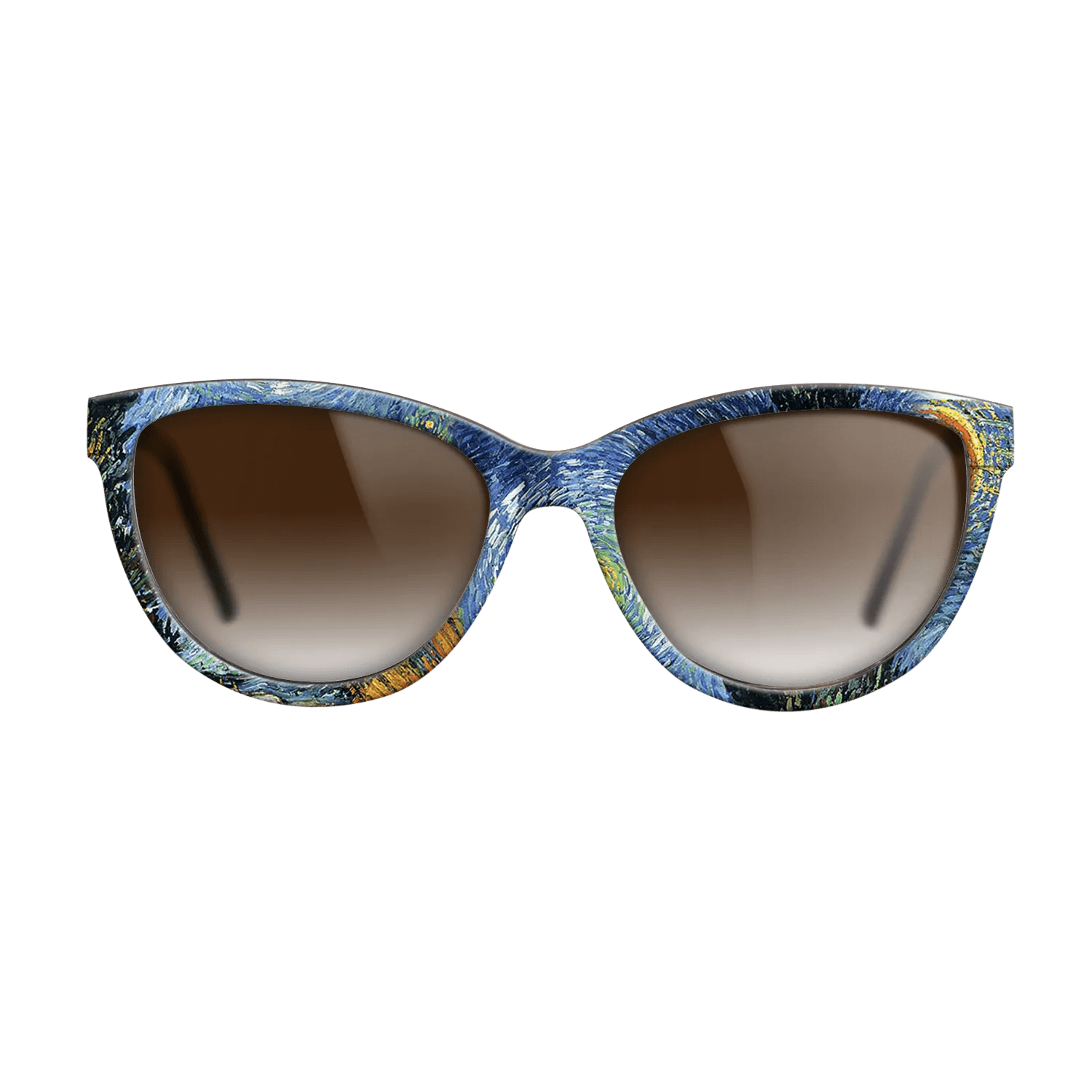 Oil Painting on Straight Grain Walnut: Rococo - Road with Cypresses, 1890 - Vincent van Gogh - The Maiden - Cat - 709 - SIRIS wood optic