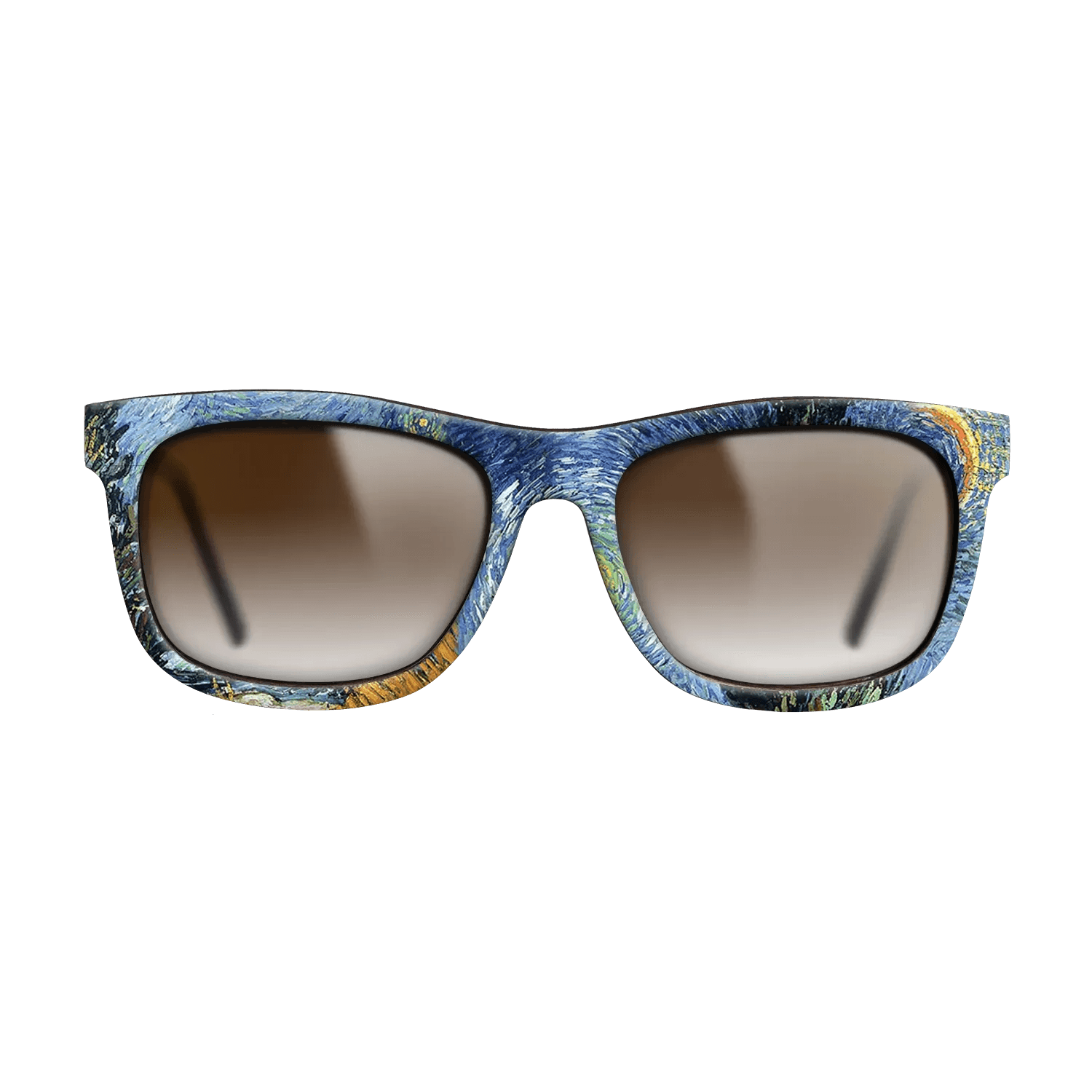 Oil Painting on Straight Grain Walnut: Rococo - Road with Cypresses, 1890 - Vincent van Gogh - The Hero - Square - 709 - SIRIS wood optic