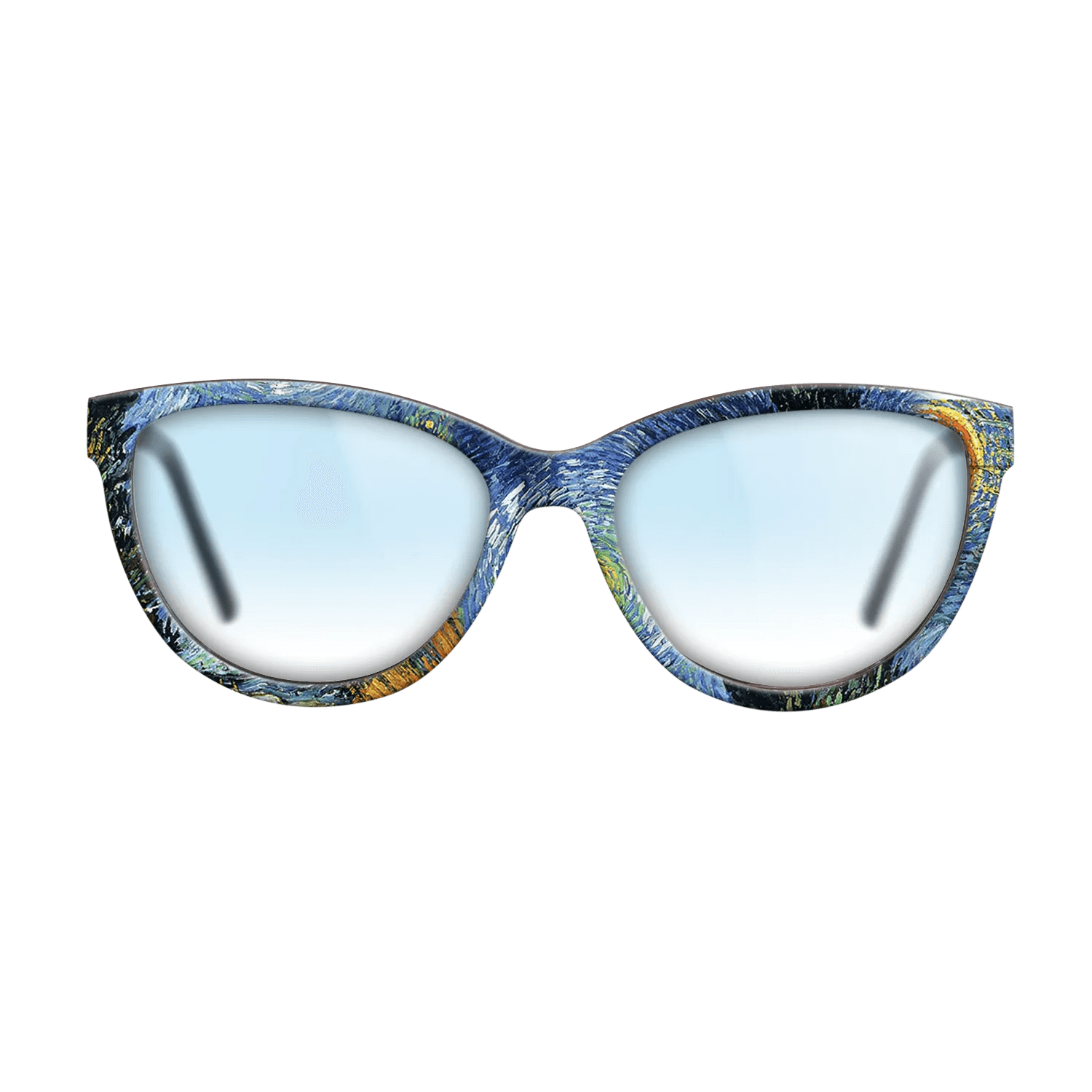 Oil Painting on Straight Grain Walnut: Rococo - Road with Cypresses, 1890 - Vincent van Gogh - The Maiden - Cat - 709 - SIRIS wood optic