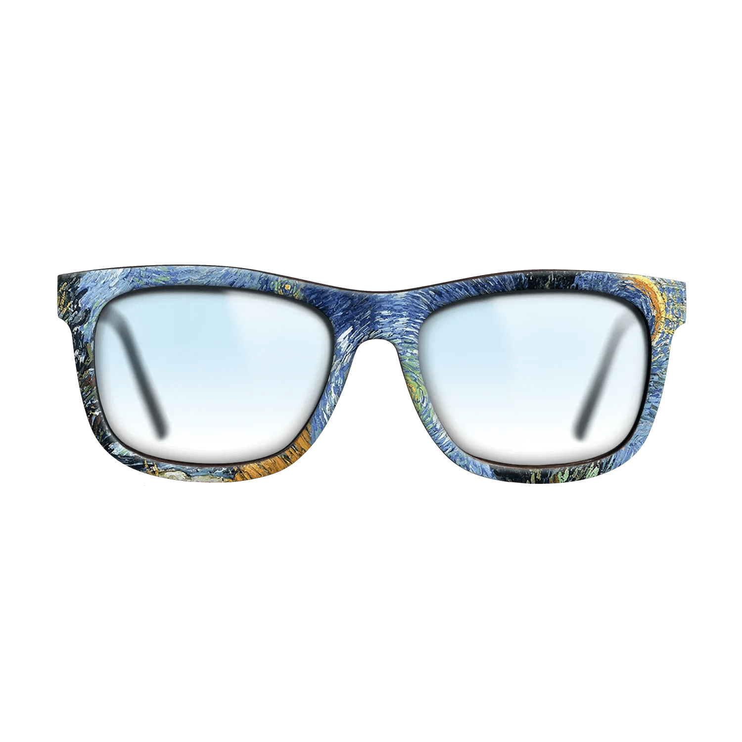 Oil Painting on Straight Grain Walnut: Rococo - Road with Cypresses, 1890 - Vincent van Gogh - The Hero - Square - 709 - SIRIS wood optic