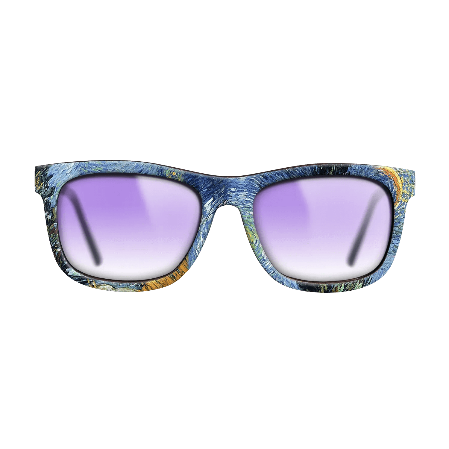 Oil Painting on Straight Grain Walnut: Rococo - Road with Cypresses, 1890 - Vincent van Gogh - The Hero - Square - 709 - SIRIS wood optic