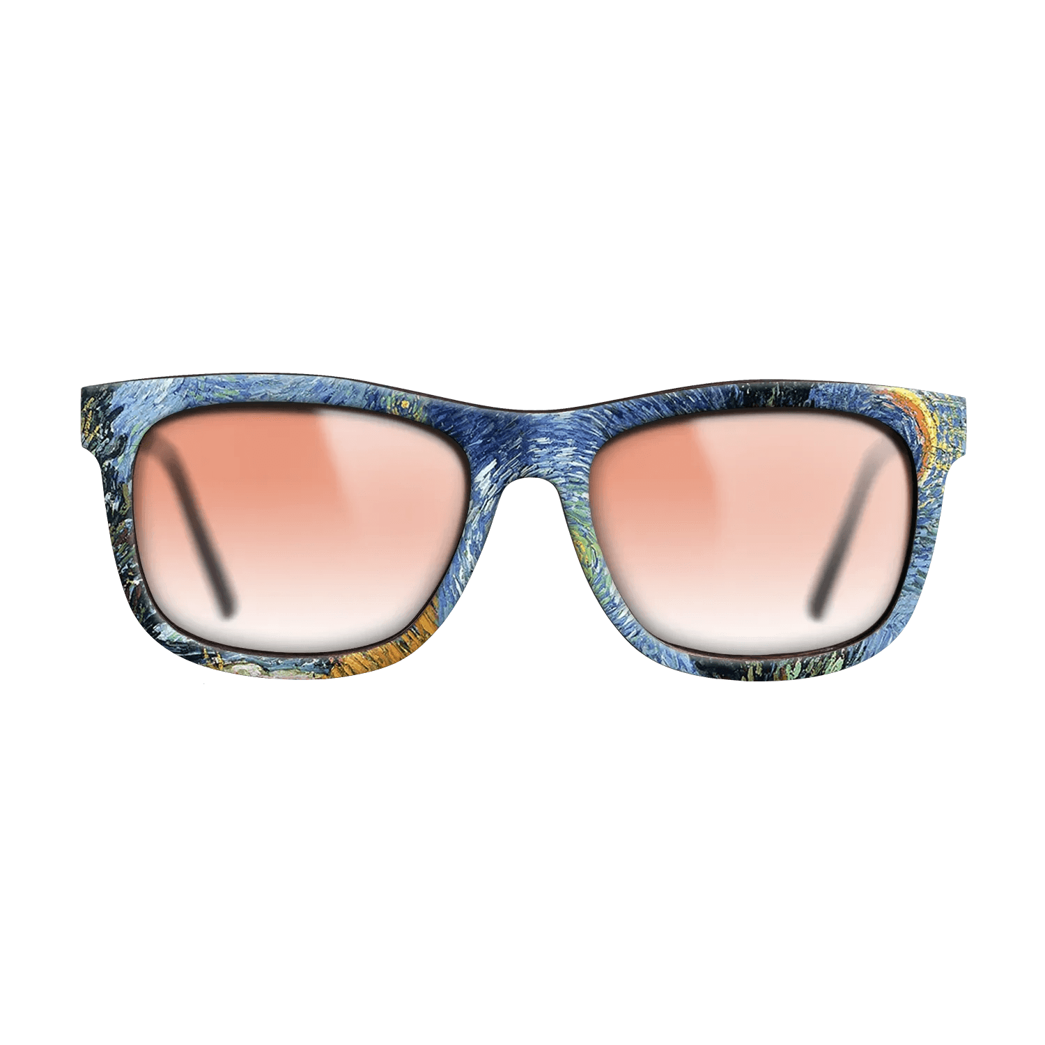 Oil Painting on Straight Grain Walnut: Rococo - Road with Cypresses, 1890 - Vincent van Gogh - The Hero - Square - 709 - SIRIS wood optic