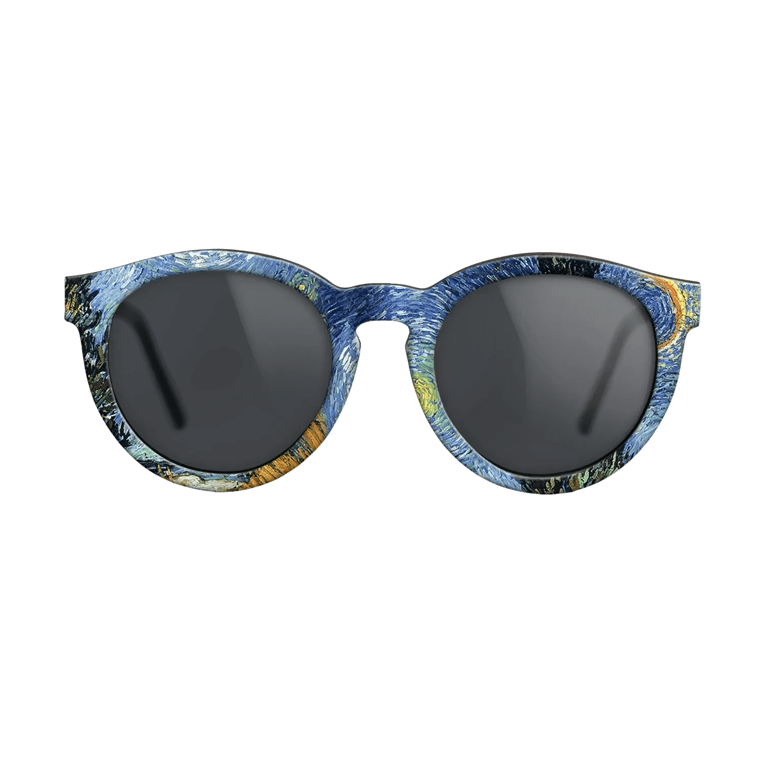 Oil Painting on Straight Grain Walnut: Rococo - Road with Cypresses, 1890 - Vincent van Gogh - The Rebel - Round - 709 - SIRIS wood optic