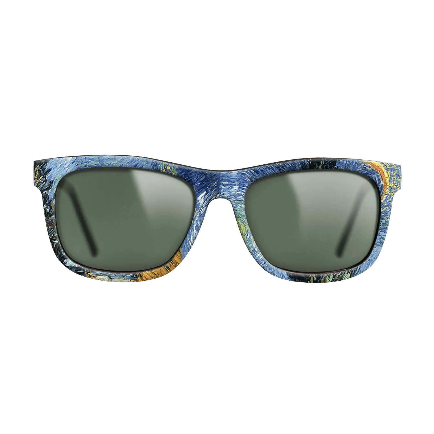 Oil Painting on Straight Grain Walnut: Rococo - Road with Cypresses, 1890 - Vincent van Gogh - The Hero - Square - 709 - SIRIS wood optic