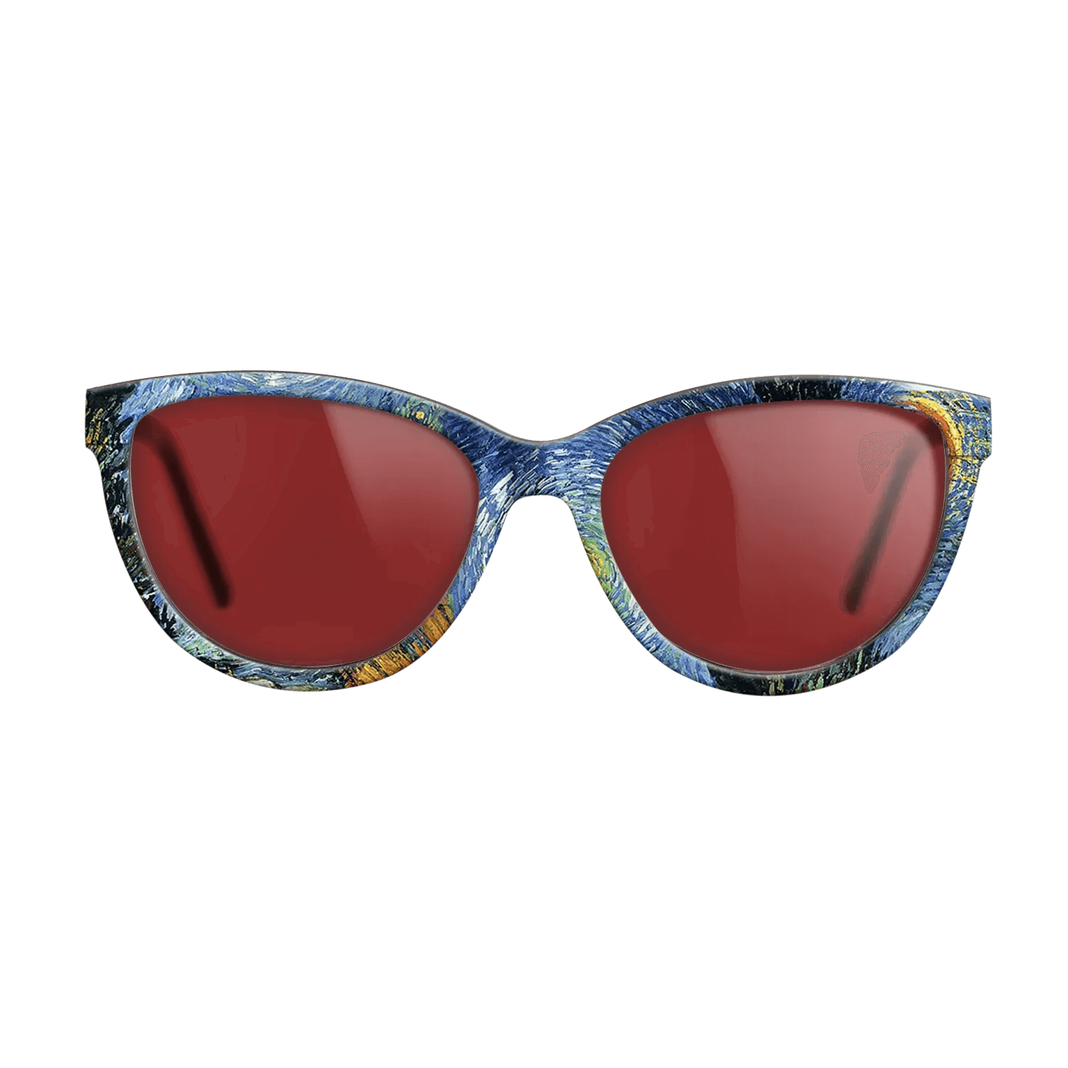 Oil Painting on Straight Grain Walnut: Rococo - Road with Cypresses, 1890 - Vincent van Gogh - The Maiden - Cat - 709 - SIRIS wood optic