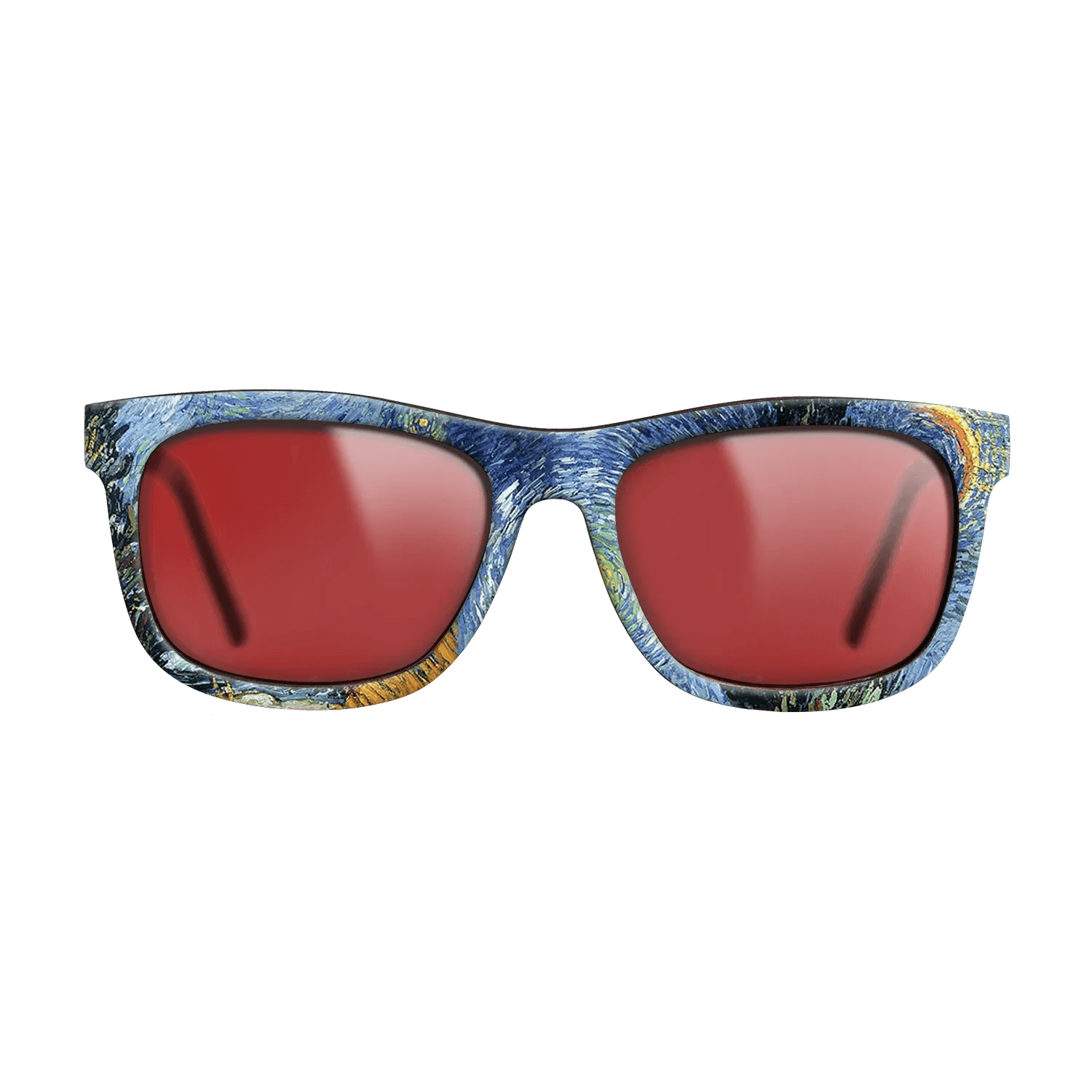 Oil Painting on Straight Grain Walnut: Rococo - Road with Cypresses, 1890 - Vincent van Gogh - The Hero - Square - 709 - SIRIS wood optic