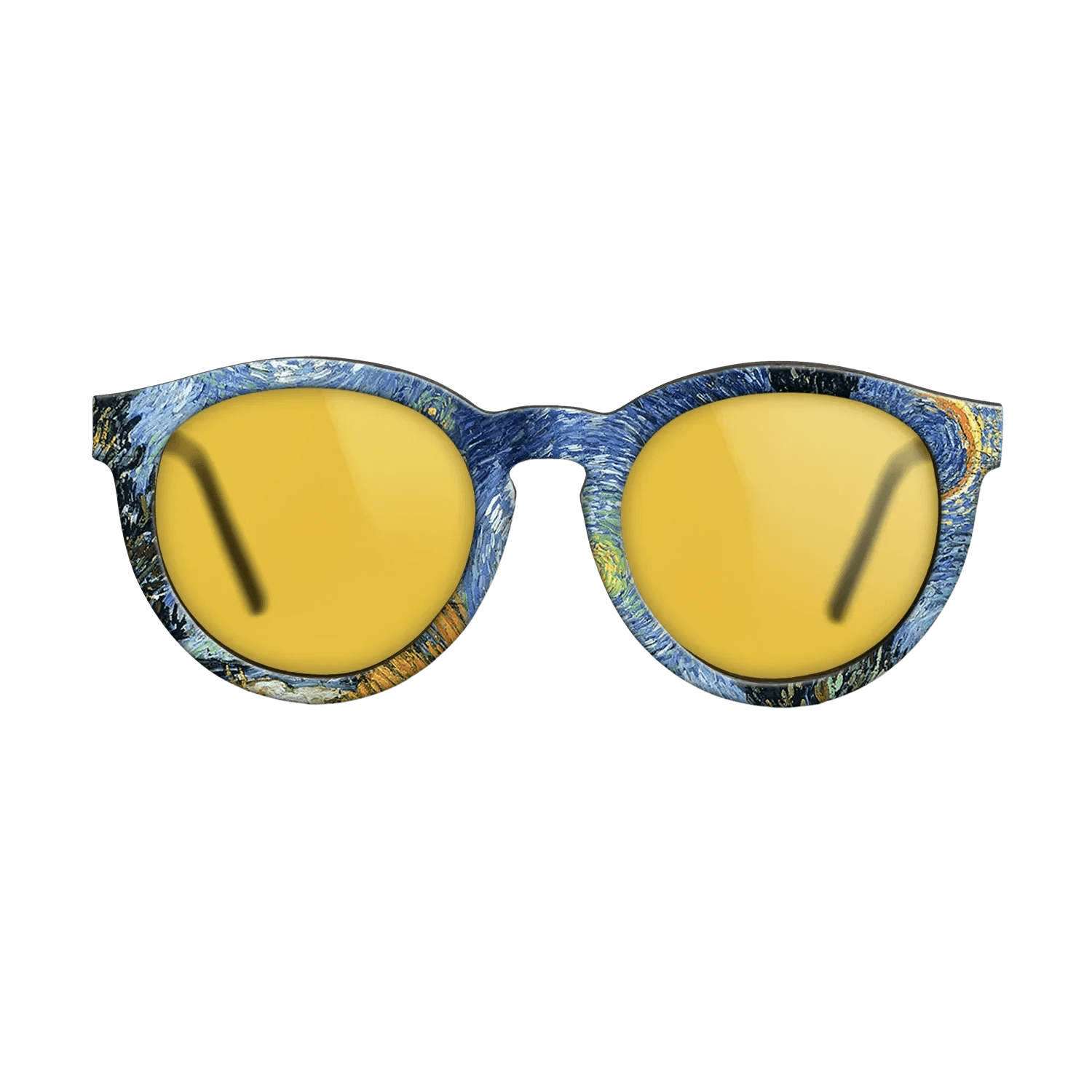 Oil Painting on Straight Grain Walnut: Rococo - Road with Cypresses, 1890 - Vincent van Gogh - The Rebel - Round - 709 - SIRIS wood optic