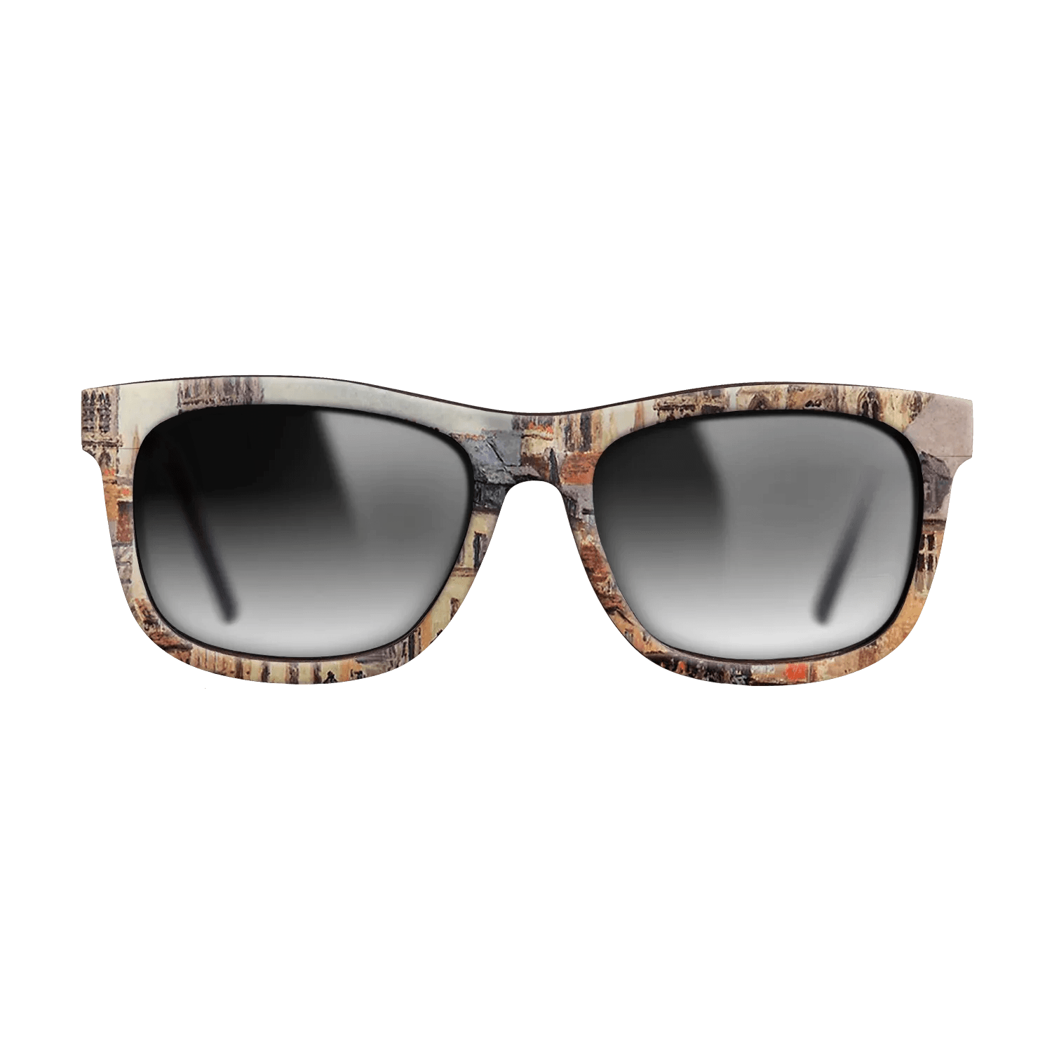 Oil Painting on Straight Grain Walnut: Rococo - Rue de l_epicerie at Rouen, on a Grey Morning, 1898 - Camille Pissarro - The Hero - Square - 2014 - SIRIS wood optic