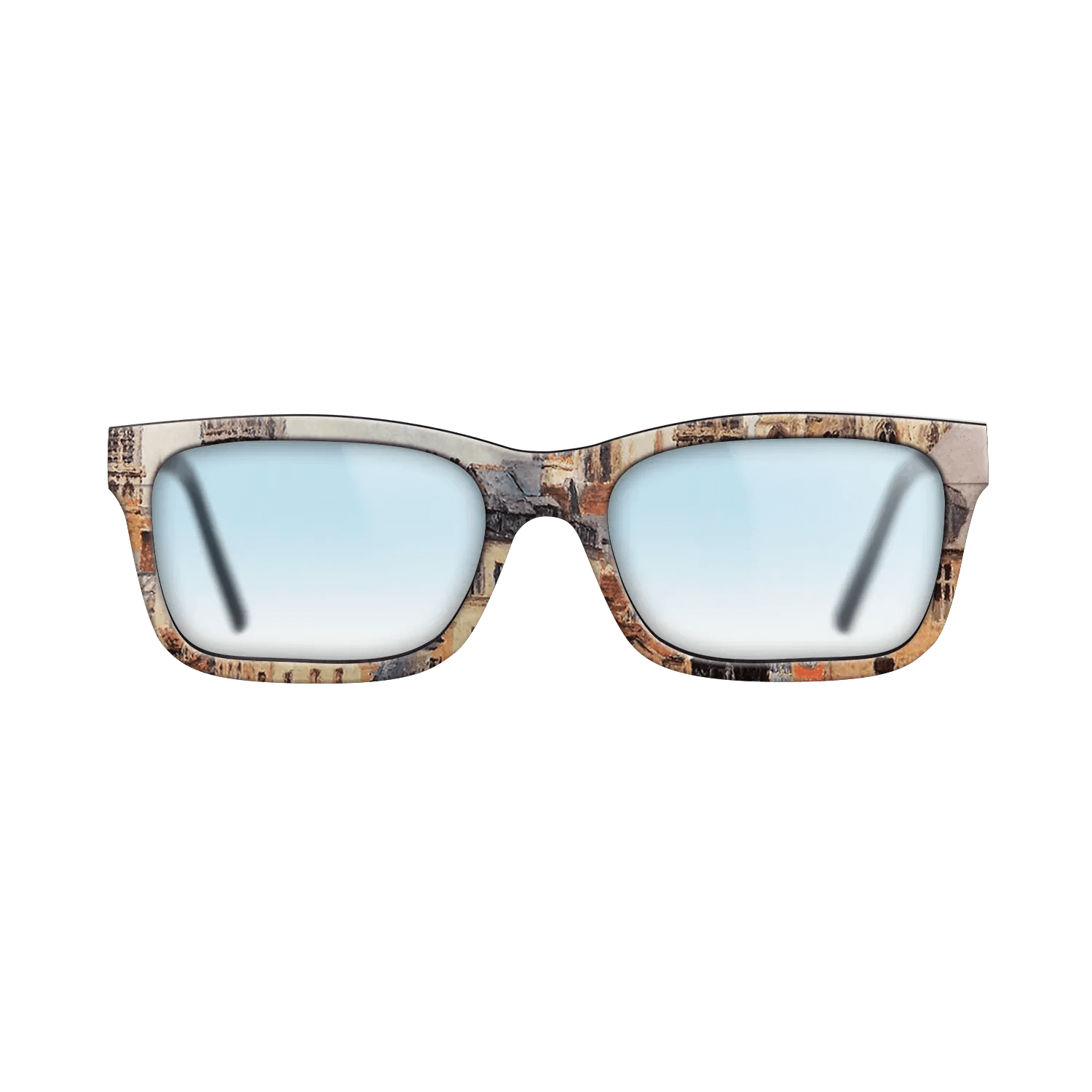 Oil Painting on Straight Grain Walnut: Rococo - Rue de l_epicerie at Rouen, on a Grey Morning, 1898 - Camille Pissarro - The Sage - Rectangle - 2014 - SIRIS wood optic