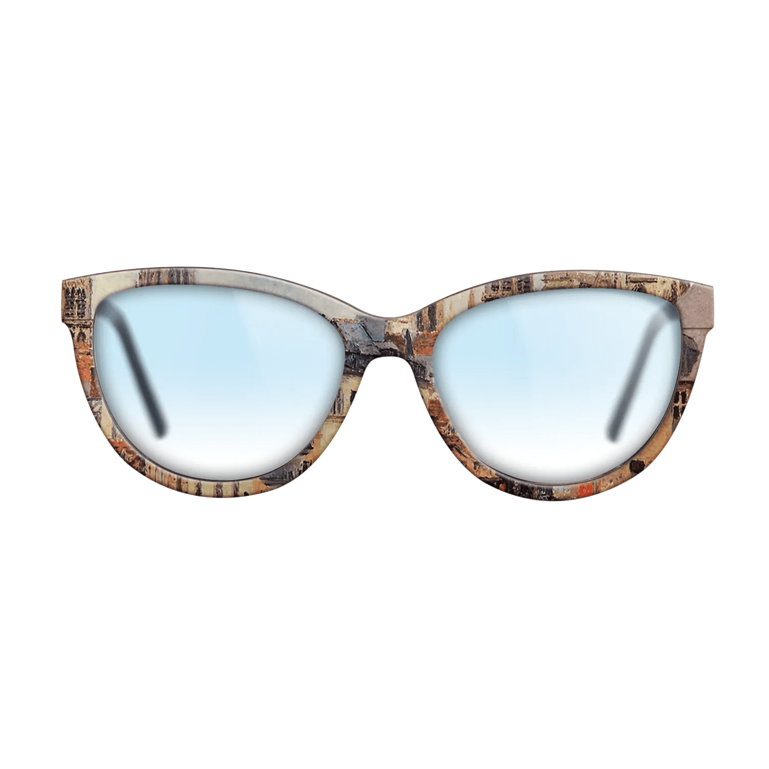 Oil Painting on Straight Grain Walnut: Rococo - Rue de l_epicerie at Rouen, on a Grey Morning, 1898 - Camille Pissarro - The Maiden - Cat - 2014 - SIRIS wood optic