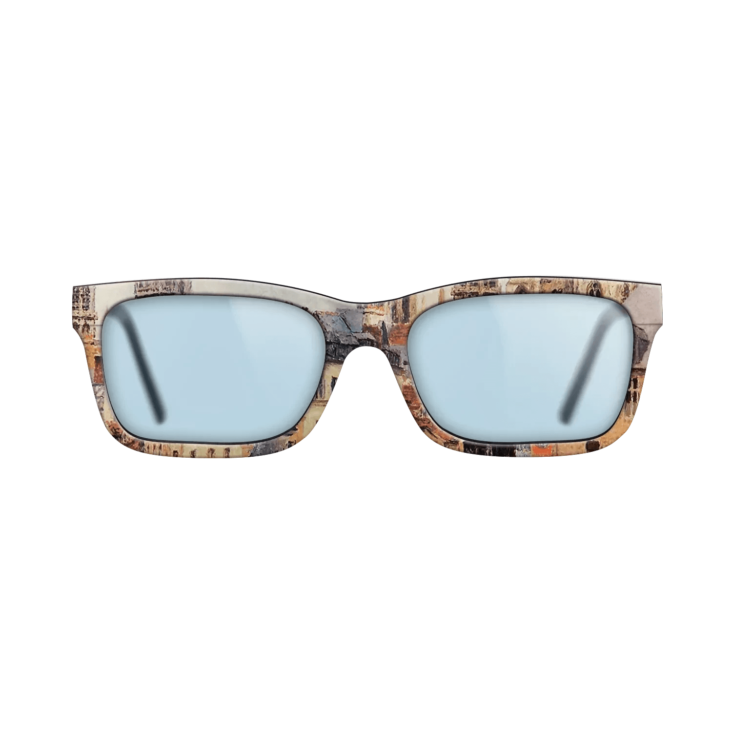 Oil Painting on Straight Grain Walnut: Rococo - Rue de l_epicerie at Rouen, on a Grey Morning, 1898 - Camille Pissarro - The Sage - Rectangle - 2014 - SIRIS wood optic