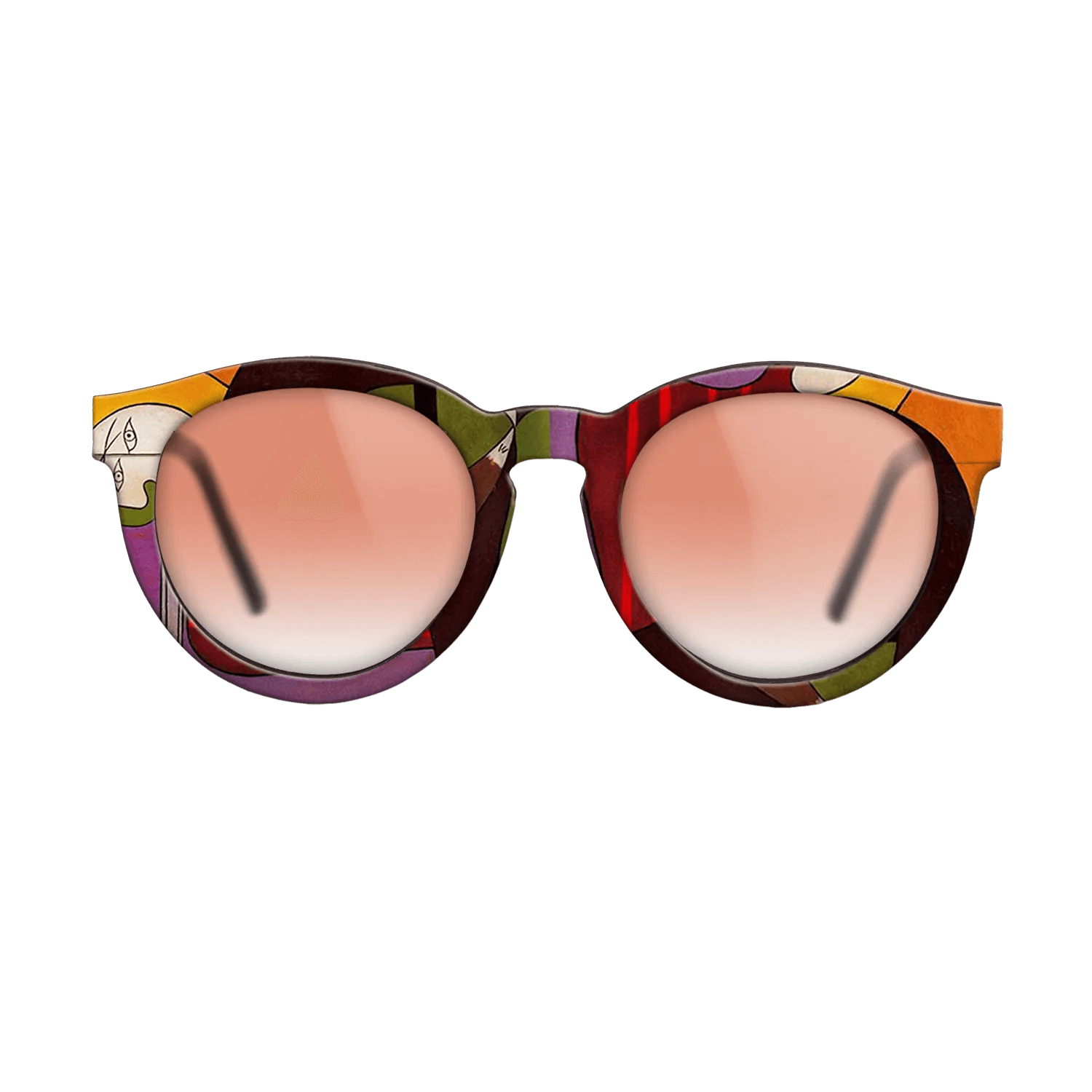 Oil Painting on Straight Grain Walnut: Rococo - Seated Woman in a Red Armchair, 1931 - Pablo Picasso - The Rebel - Round - 1580 - SIRIS wood optic