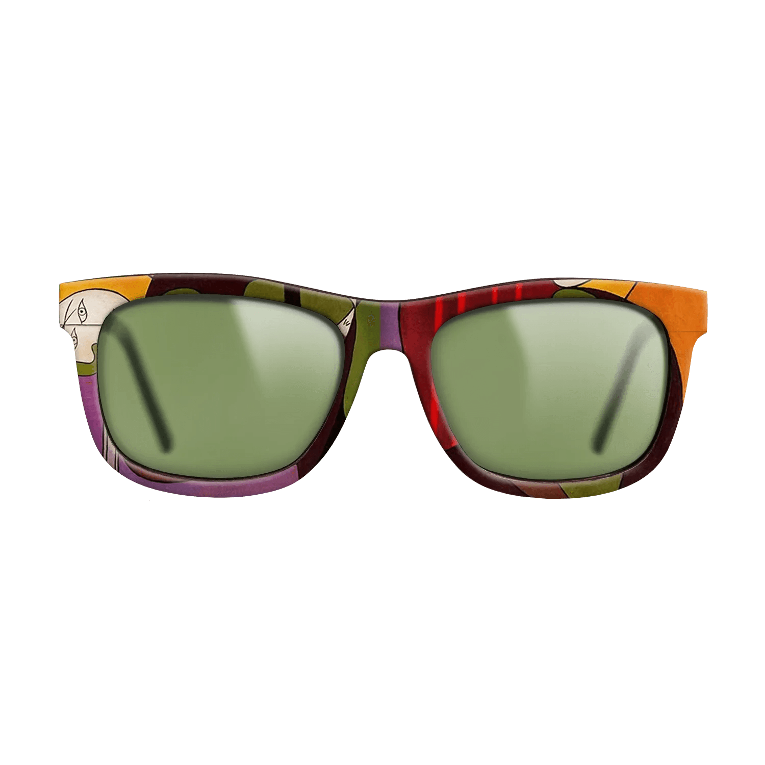 Oil Painting on Straight Grain Walnut: Rococo - Seated Woman in a Red Armchair, 1931 - Pablo Picasso - The Hero - Square - 1580 - SIRIS wood optic