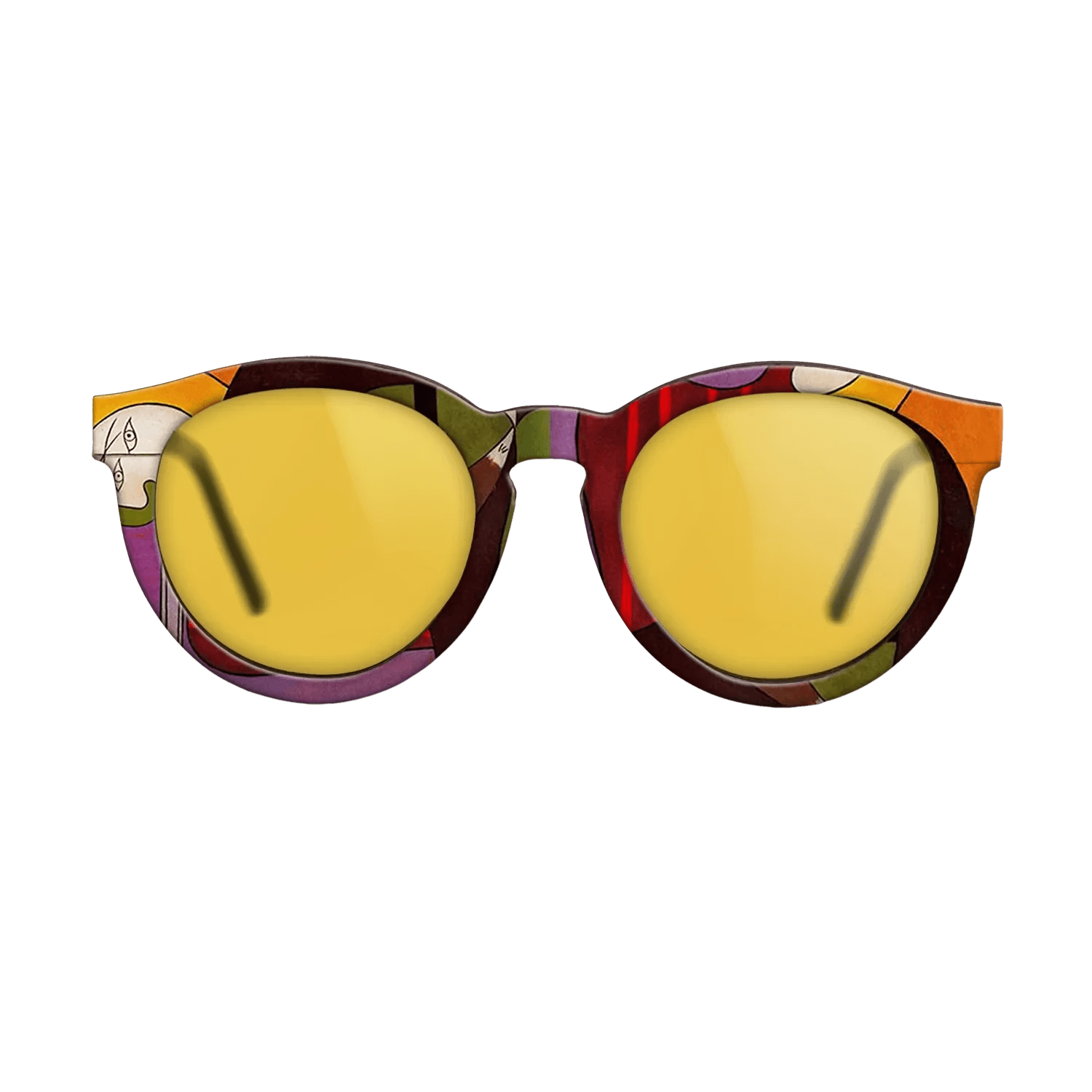 Oil Painting on Straight Grain Walnut: Rococo - Seated Woman in a Red Armchair, 1931 - Pablo Picasso - The Rebel - Round - 1580 - SIRIS wood optic