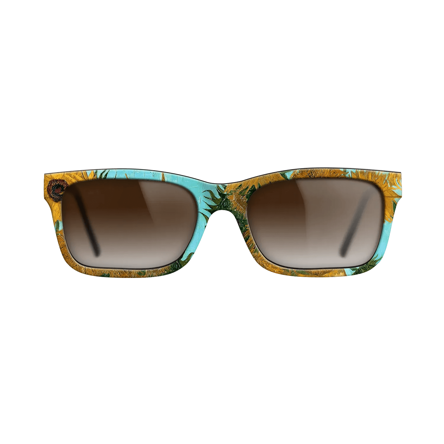 Oil Painting on Straight Grain Walnut: Rococo - Still Life - Vase with Twelve Sunflowers, c.1888 - c.1889 - Vincent van Gogh - The Sage - Rectangle - 1290 - SIRIS wood optic