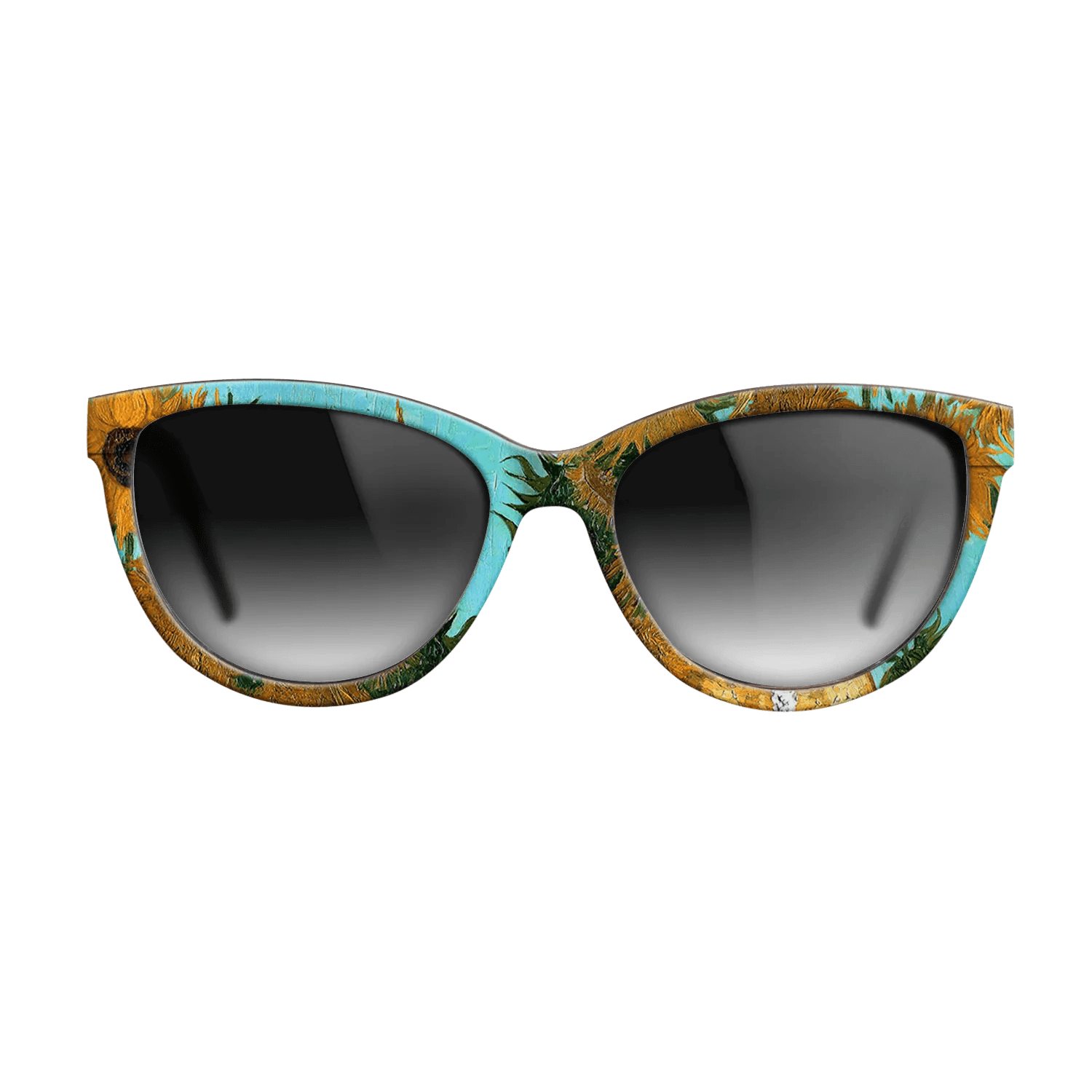 Oil Painting on Straight Grain Walnut: Rococo - Still Life - Vase with Twelve Sunflowers, c.1888 - c.1889 - Vincent van Gogh - The Maiden - Cat - 1290 - SIRIS wood optic