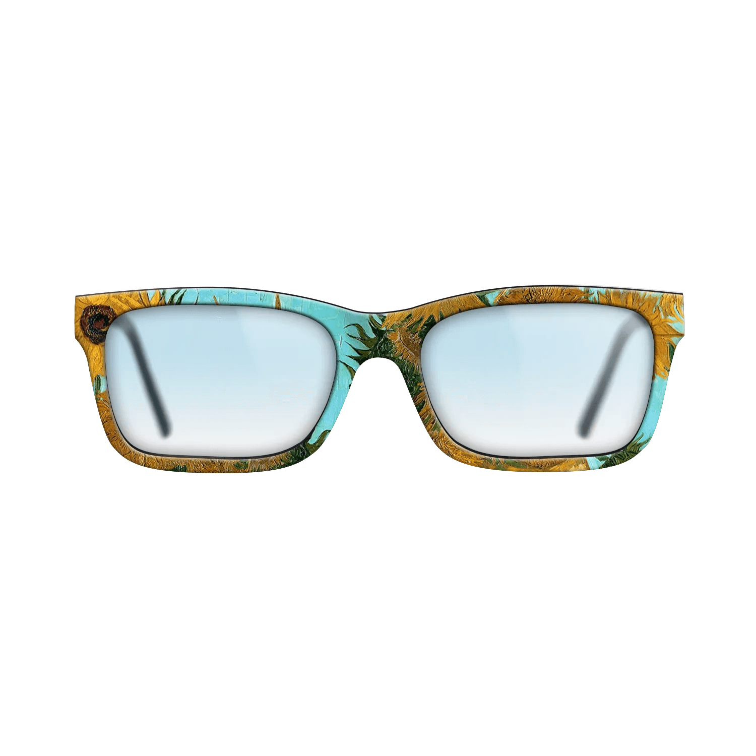 Oil Painting on Straight Grain Walnut: Rococo - Still Life - Vase with Twelve Sunflowers, c.1888 - c.1889 - Vincent van Gogh - The Sage - Rectangle - 1290 - SIRIS wood optic