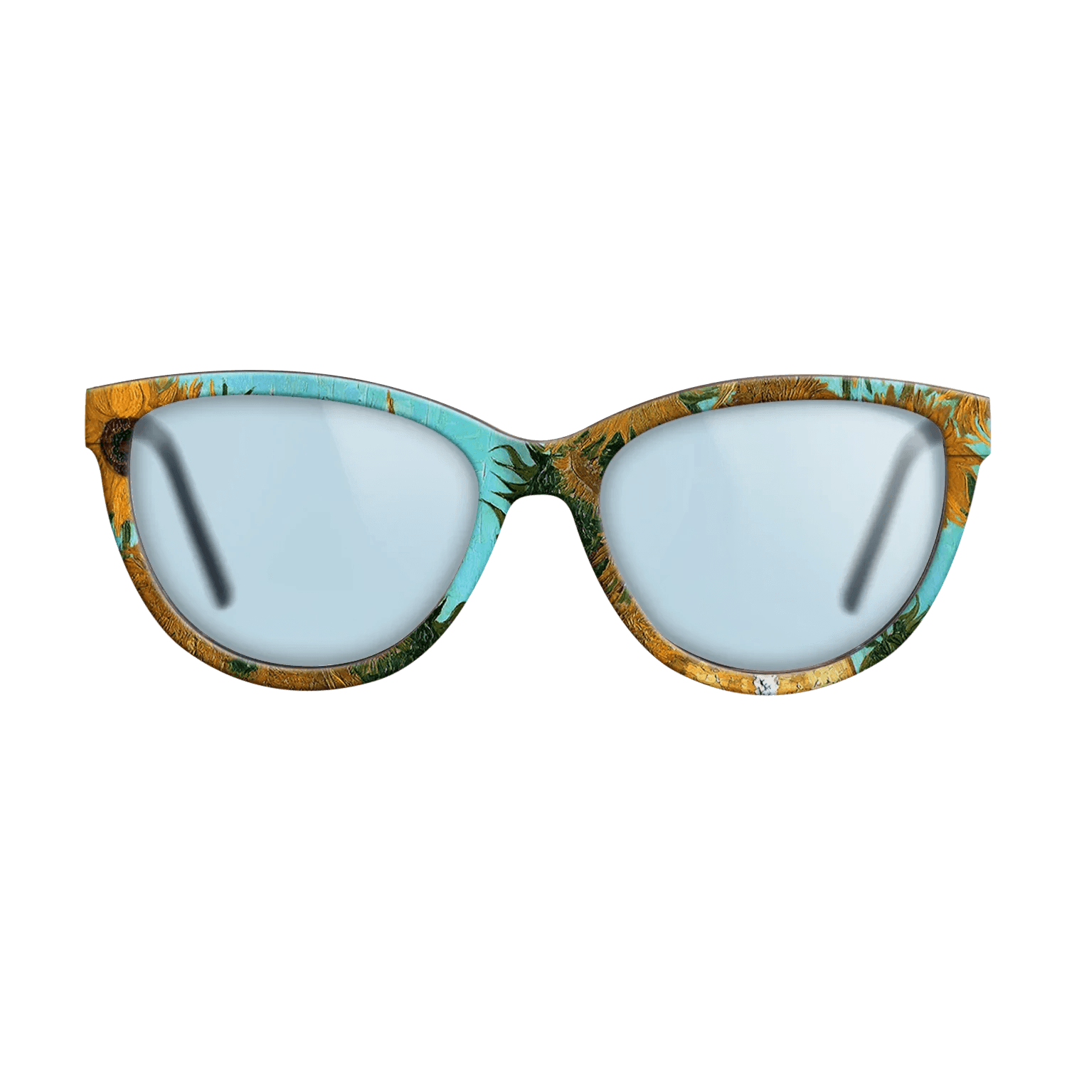 Oil Painting on Straight Grain Walnut: Rococo - Still Life - Vase with Twelve Sunflowers, c.1888 - c.1889 - Vincent van Gogh - The Maiden - Cat - 1290 - SIRIS wood optic