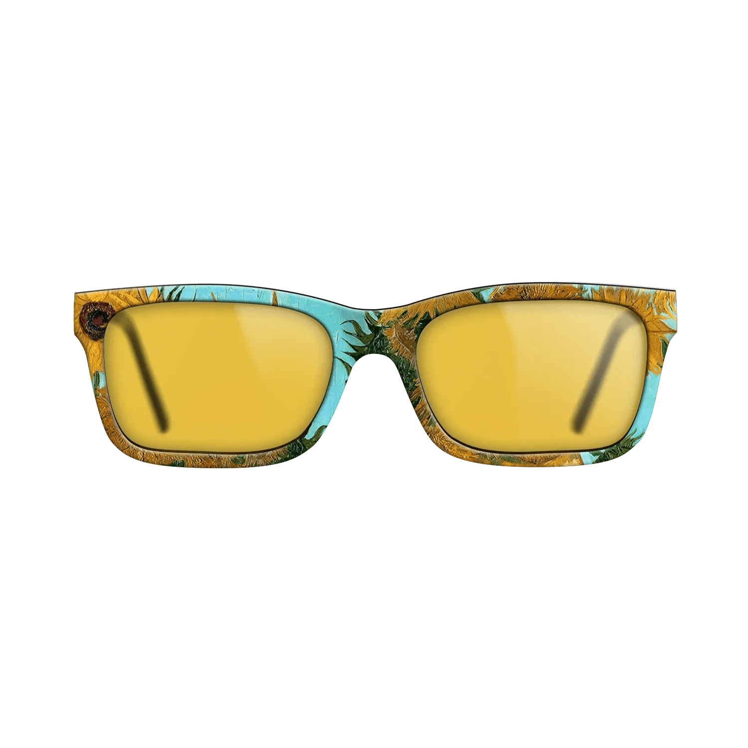 Oil Painting on Straight Grain Walnut: Rococo - Still Life - Vase with Twelve Sunflowers, c.1888 - c.1889 - Vincent van Gogh - The Sage - Rectangle - 1290 - SIRIS wood optic