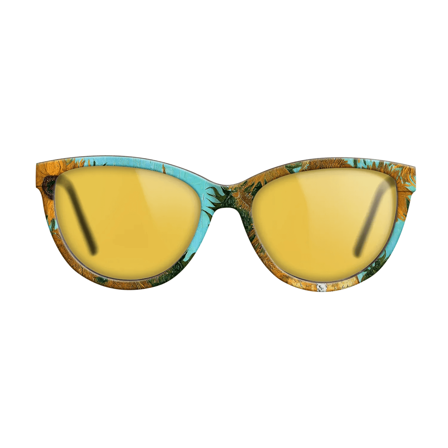 Oil Painting on Straight Grain Walnut: Rococo - Still Life - Vase with Twelve Sunflowers, c.1888 - c.1889 - Vincent van Gogh - The Maiden - Cat - 1290 - SIRIS wood optic