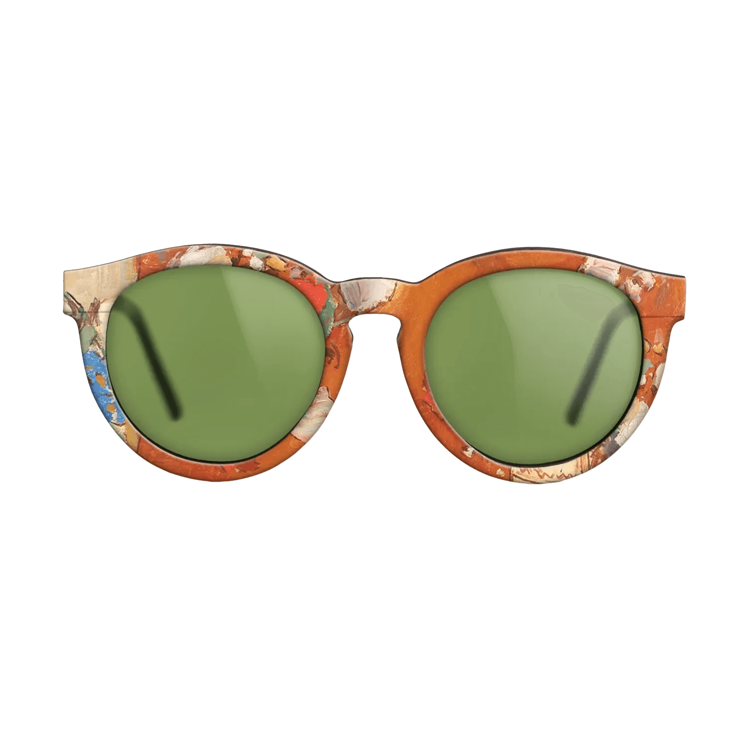 Oil Painting on Straight Grain Walnut: Rococo - Summertime Flowers - Stefan Luchian - The Rebel - Round - 1410 - SIRIS wood optic