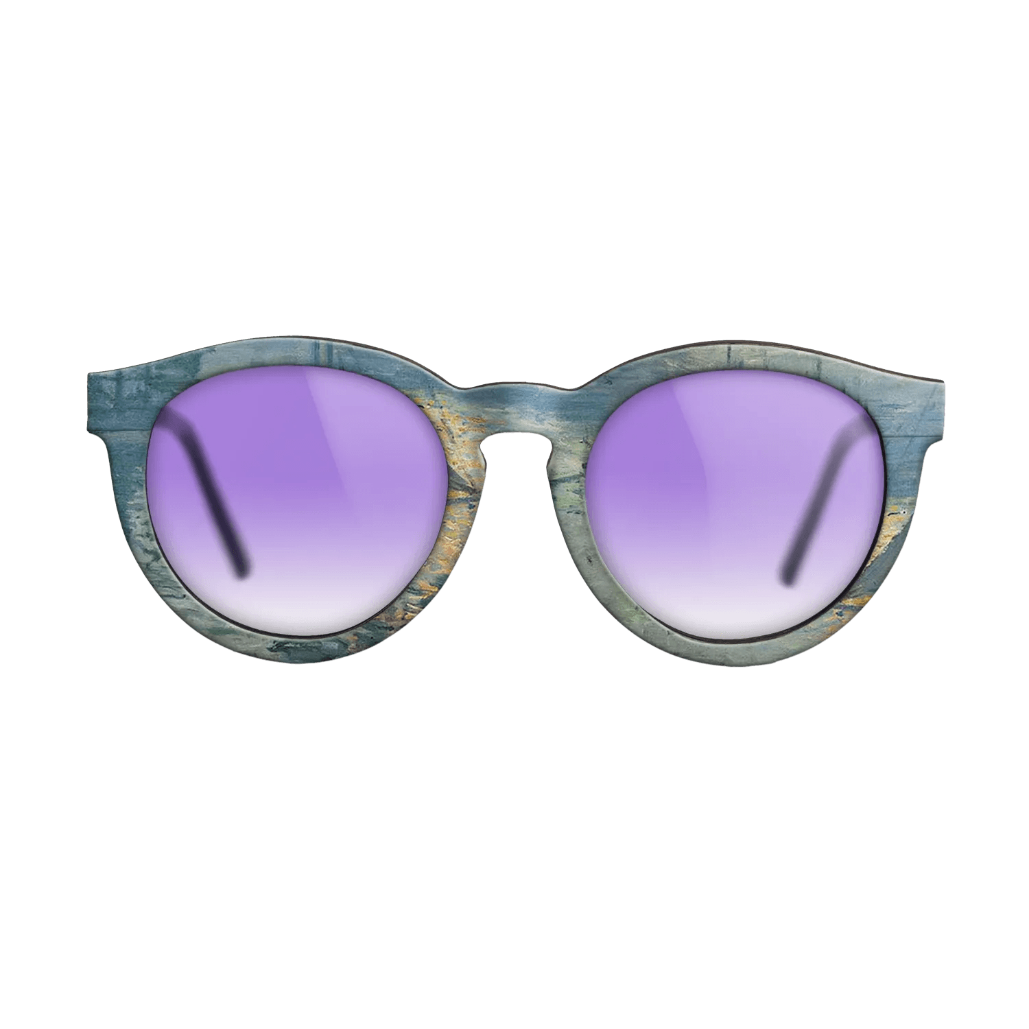 Oil Painting on Straight Grain Walnut: Rococo - Sunrise, The Sea, 1873 - Claude Monet - The Rebel - Round - 1433 - SIRIS wood optic